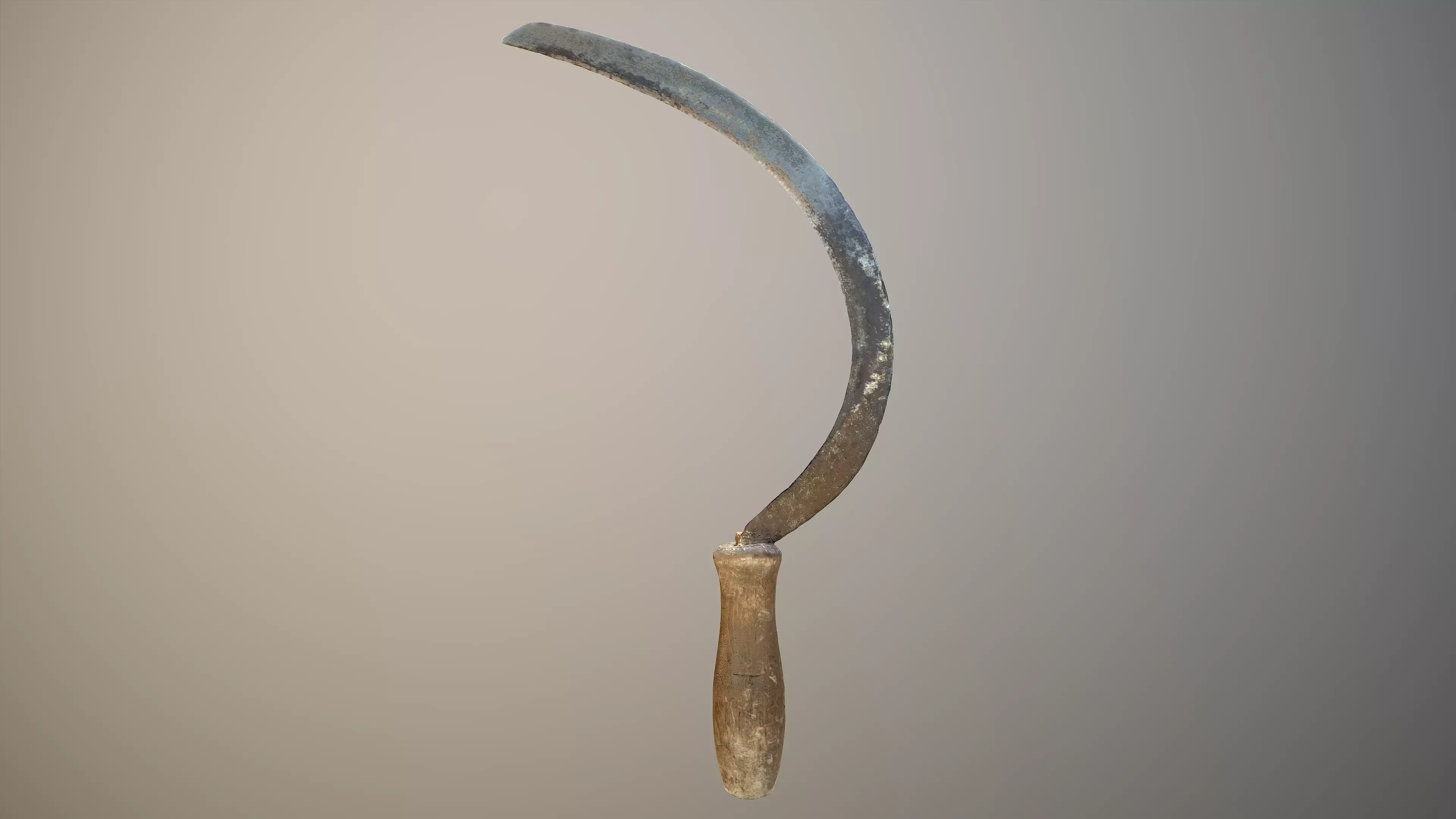 Old Sickle Low-poly 3D model_0