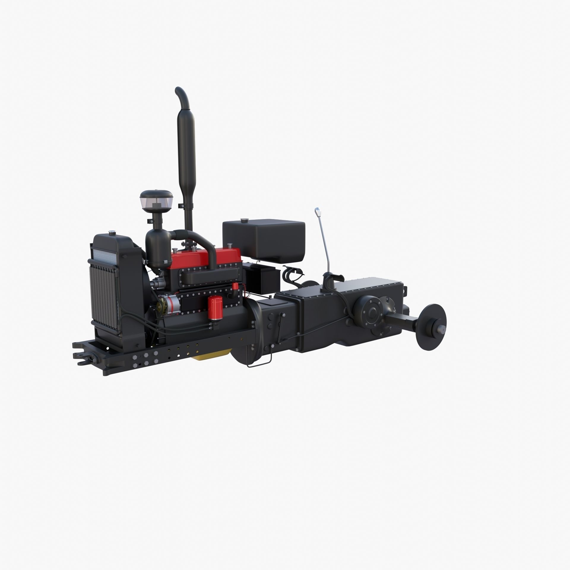 Tractor Drivetrain 3D model_3