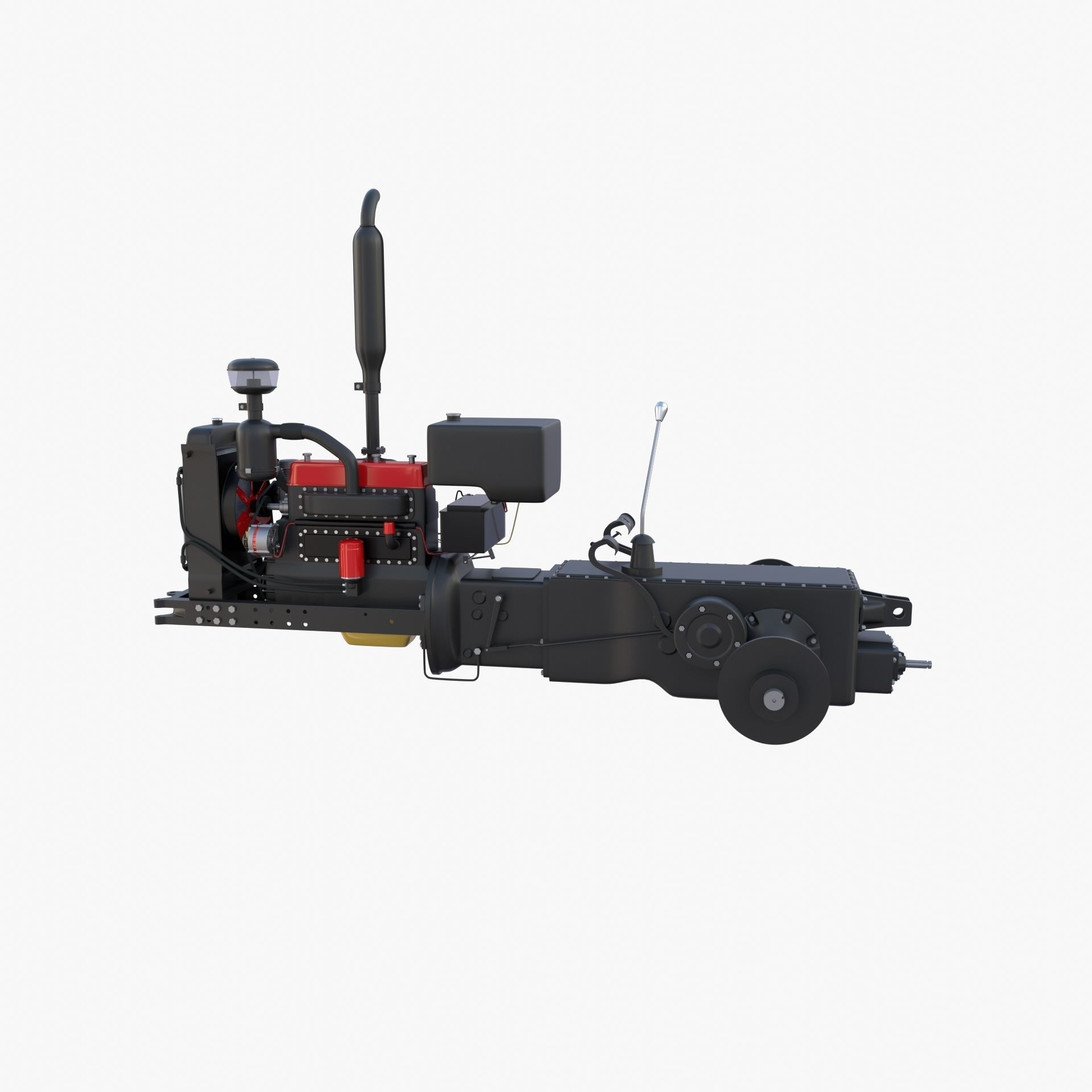 Tractor Drivetrain 3D model_4