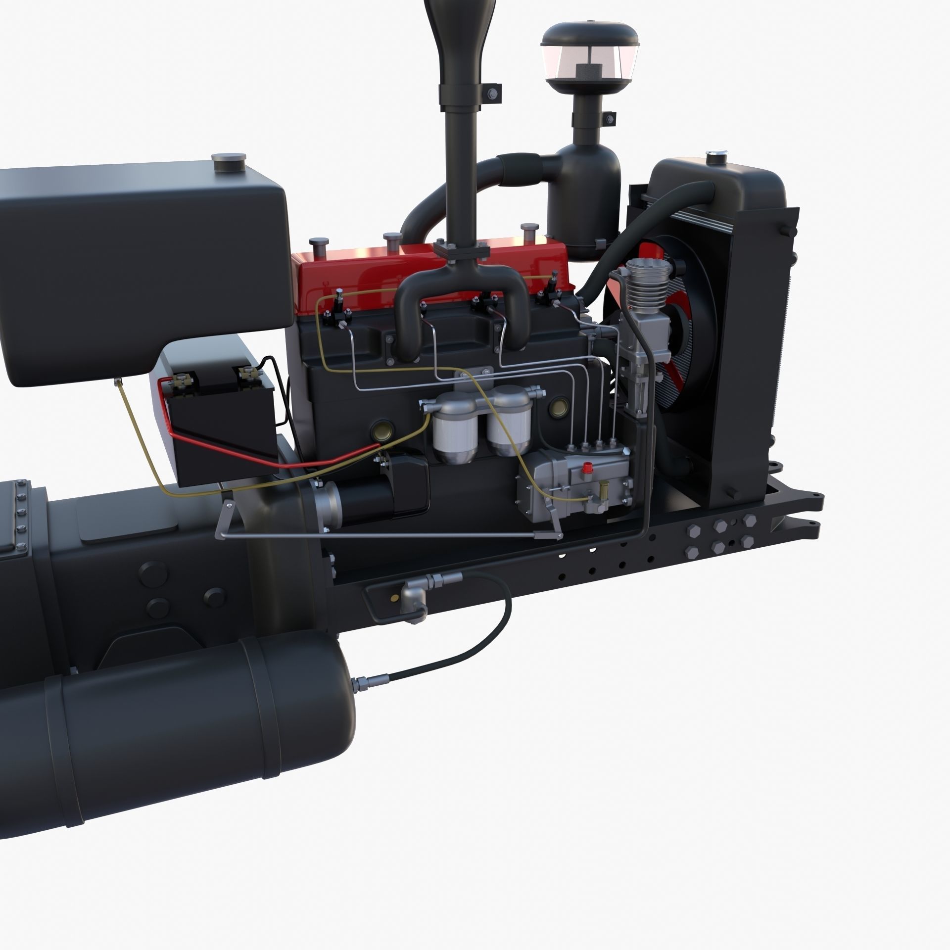 Tractor Drivetrain 3D model_8