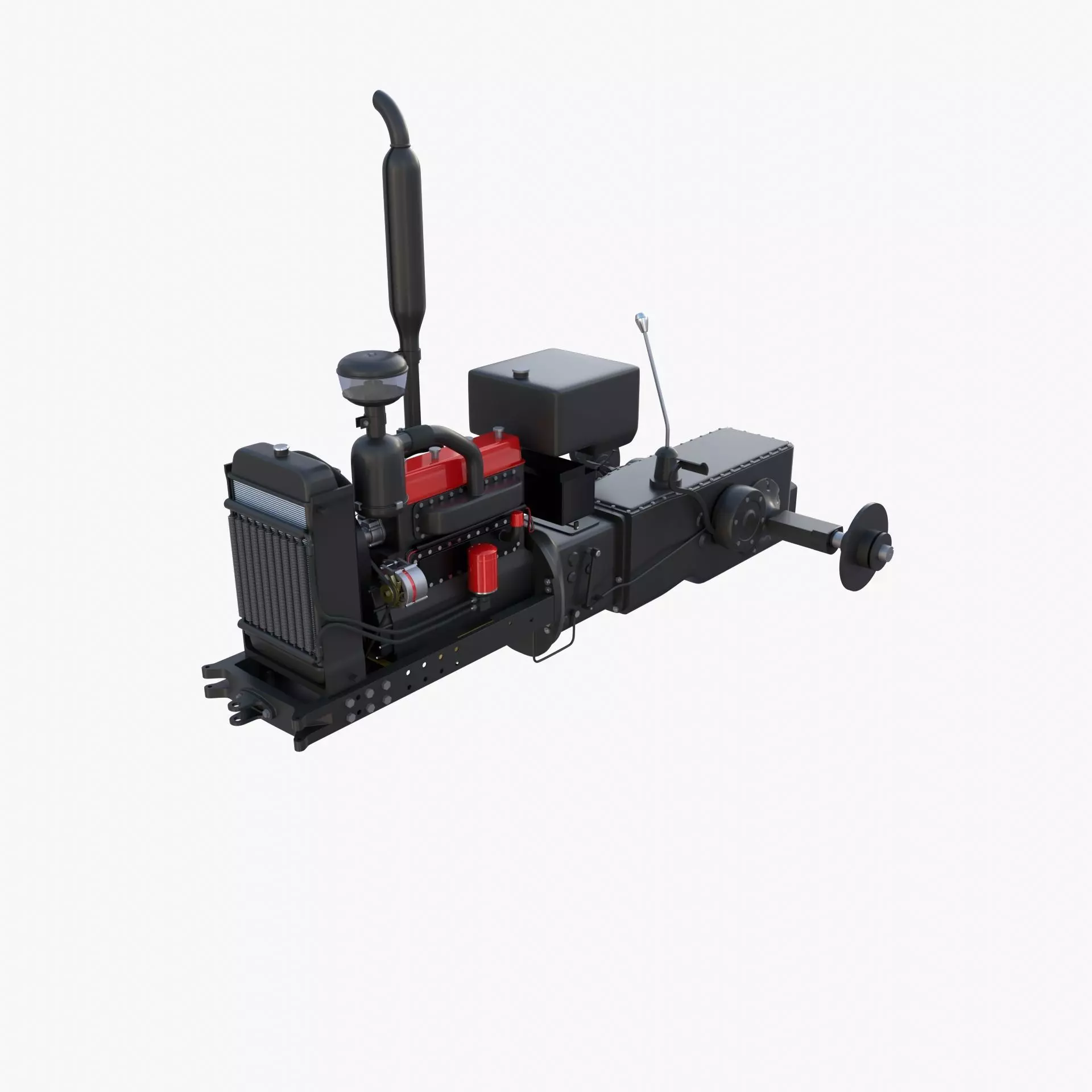 Tractor Drivetrain 3D model_0