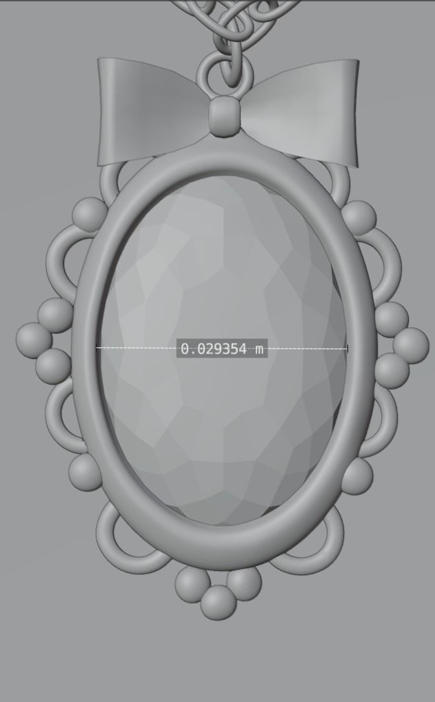 Black Victorian Necklace  3D model_5