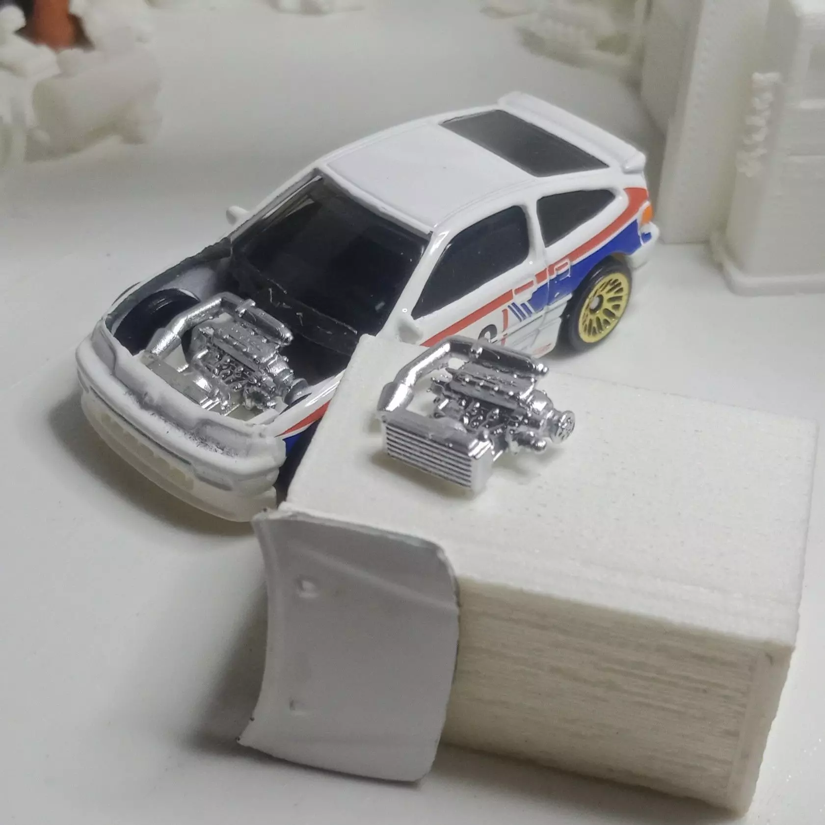 1 64 scale D16 Engine Diecast Hot Wheels CRX 3D print model_0