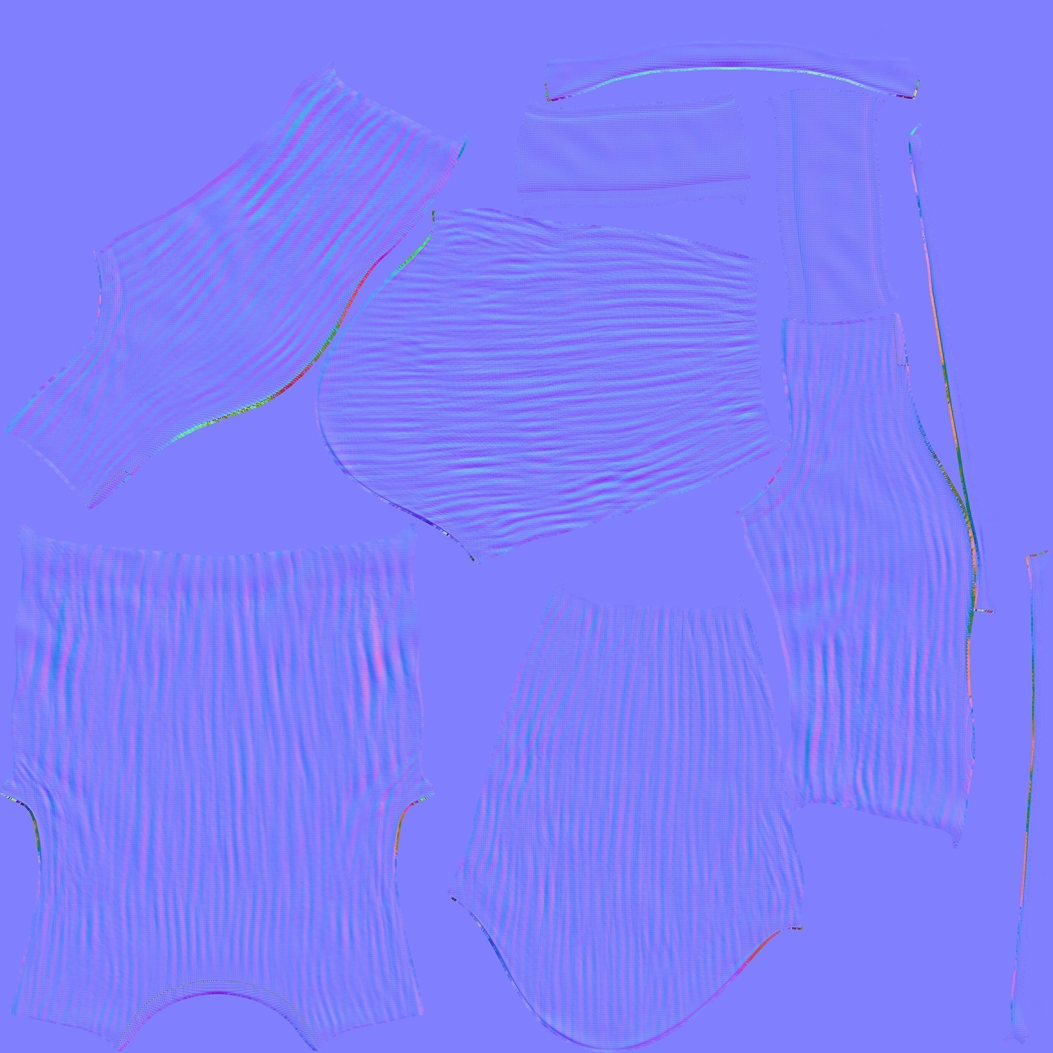 Womens Elegant Skirt Outfit Low-poly 3D model_15