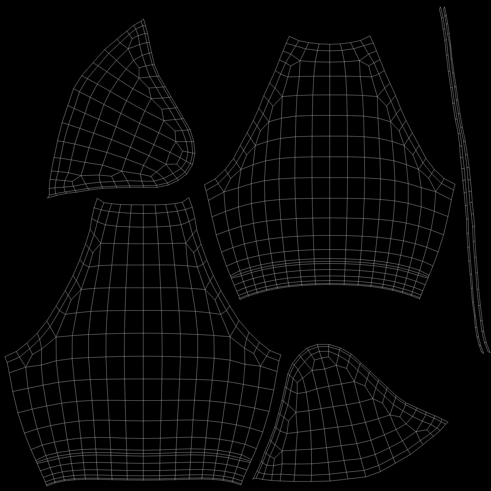 Womens Elegant Skirt Outfit Low-poly 3D model_20