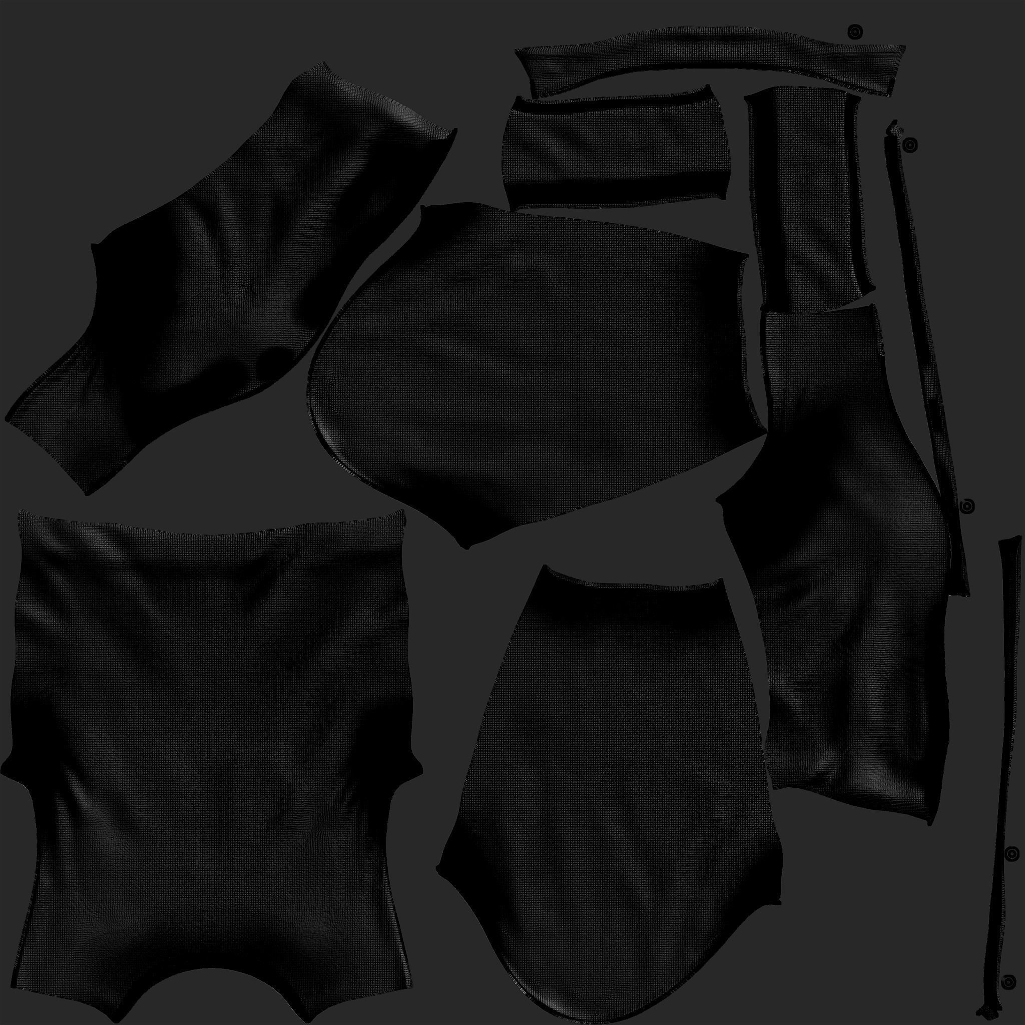 Womens Elegant Skirt Outfit Low-poly 3D model_17