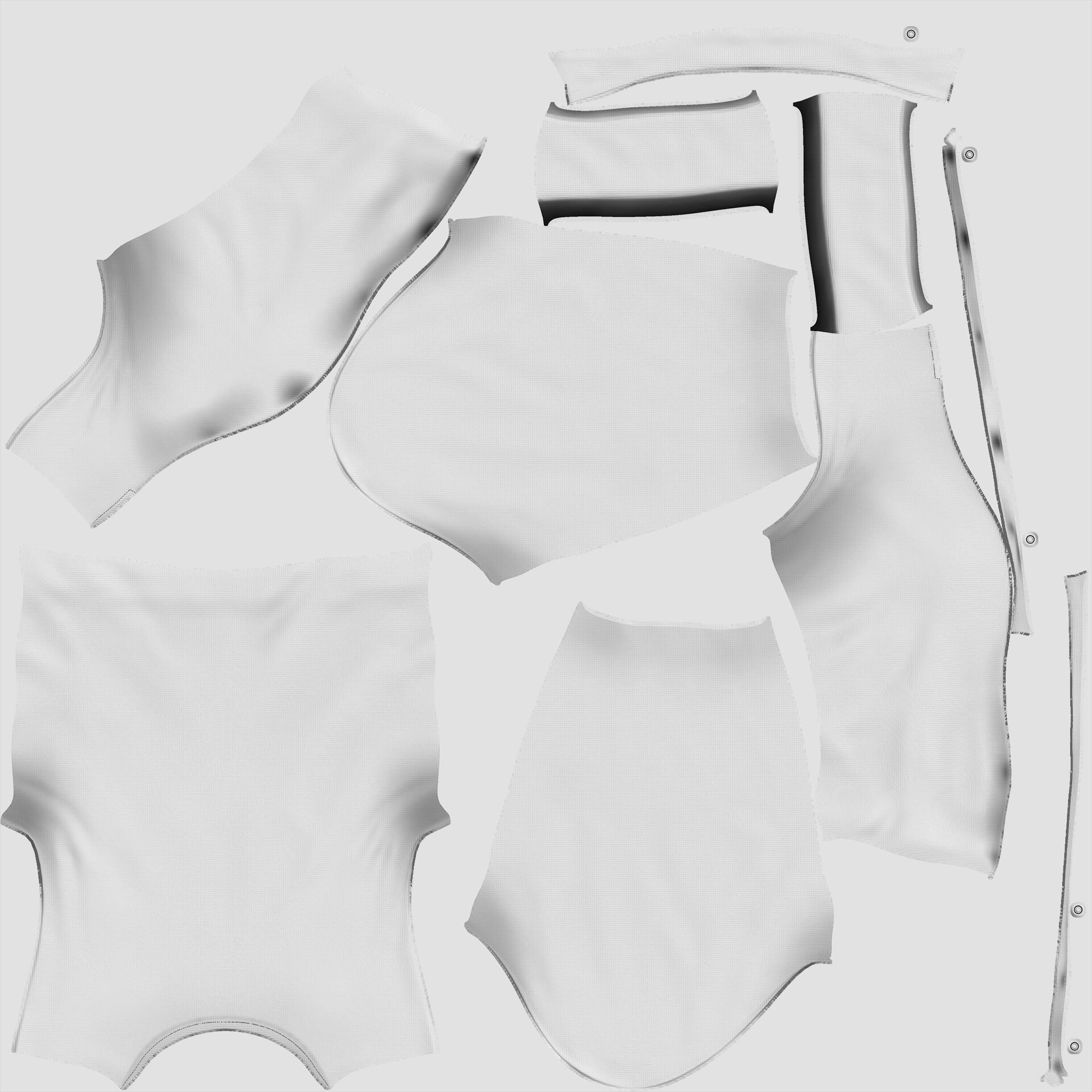 Womens Elegant Skirt Outfit Low-poly 3D model_18