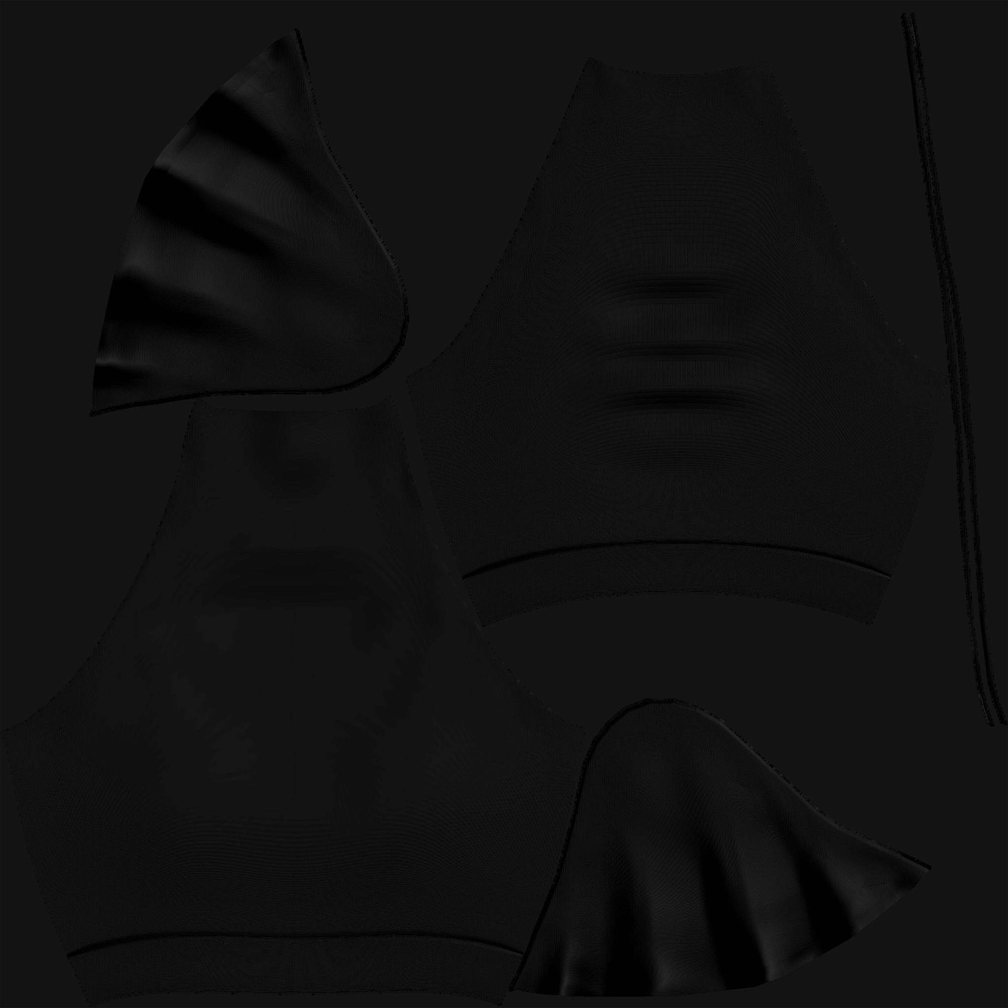 Womens Elegant Skirt Outfit Low-poly 3D model_12