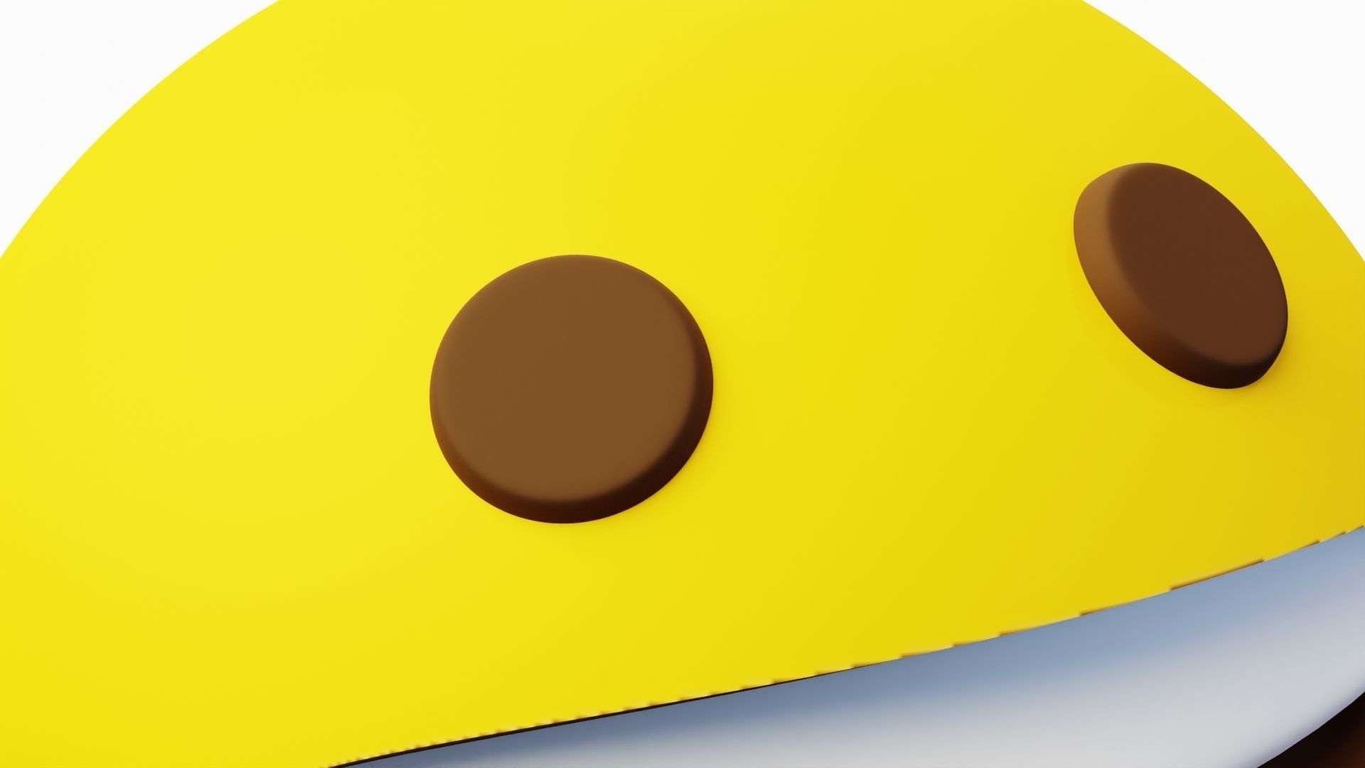 Smile or Happy yellow ball Emoticon Emoji or Smiley 3D model_5