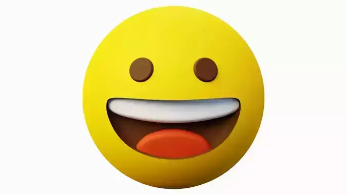 Smile or Happy yellow ball Emoticon Emoji or Smiley