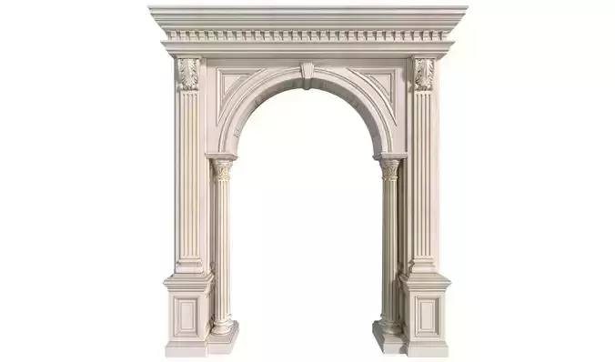 Arched interior doorway in a classic style 3D model