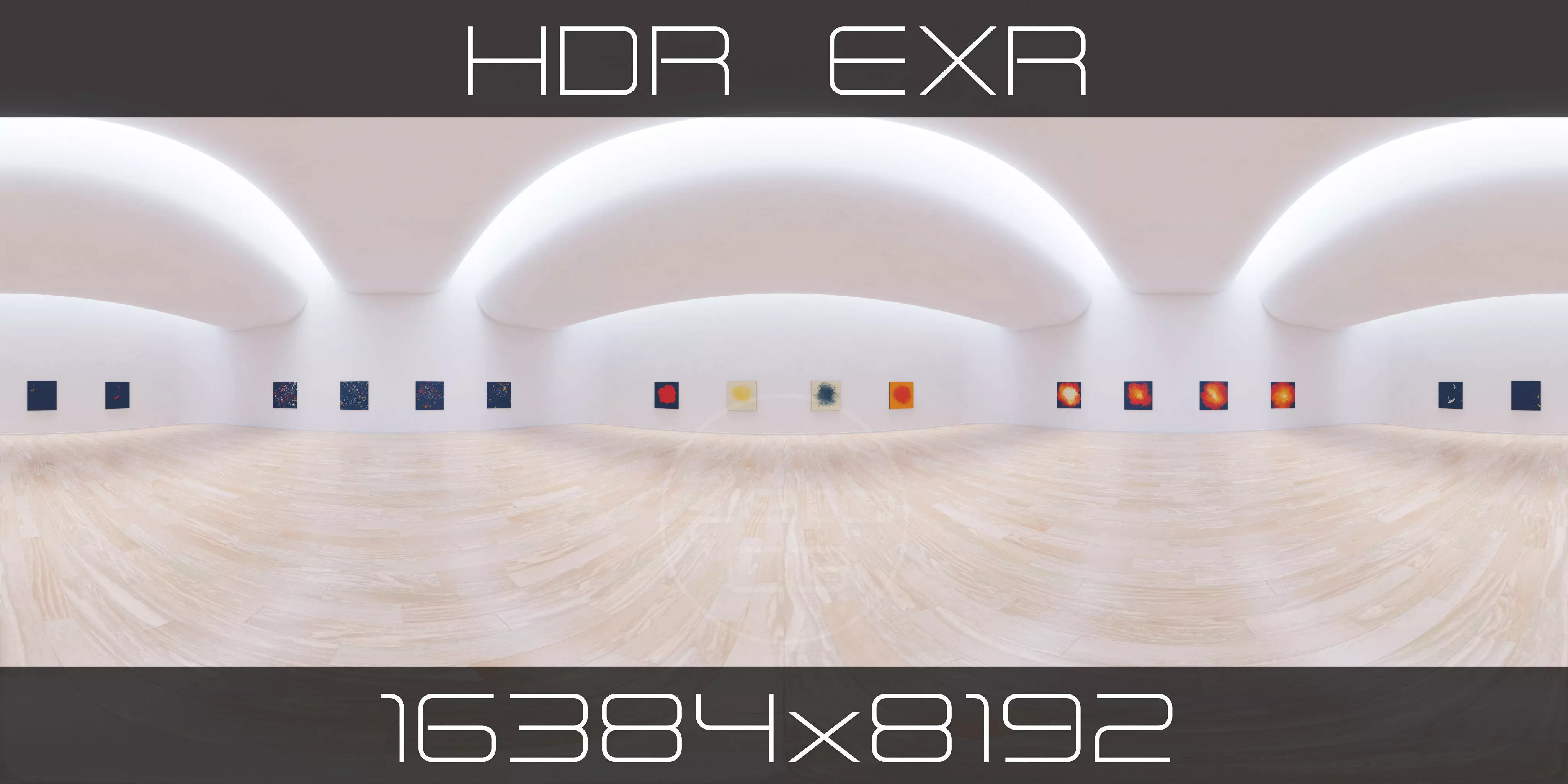 HDRI - Art Museum Gallery Interior 19 - 16384x8192 Texture_0