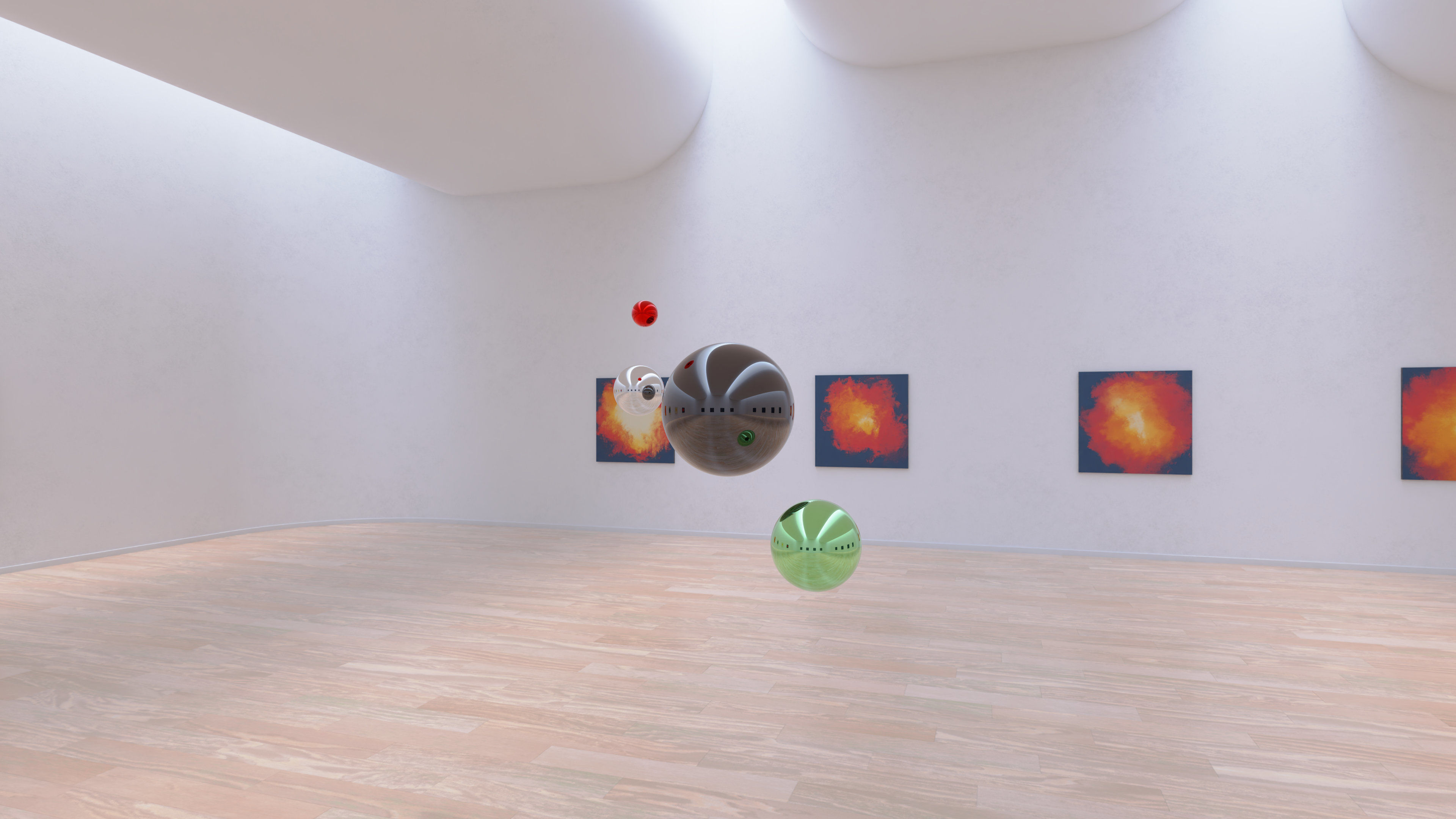 HDRI - Art Museum Gallery Interior 19 - 16384x8192 Texture_12