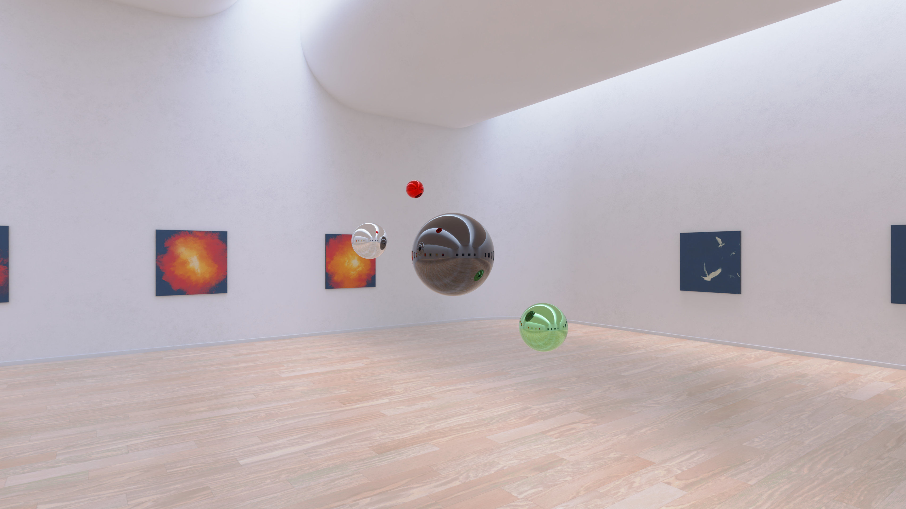 HDRI - Art Museum Gallery Interior 19 - 16384x8192 Texture_9