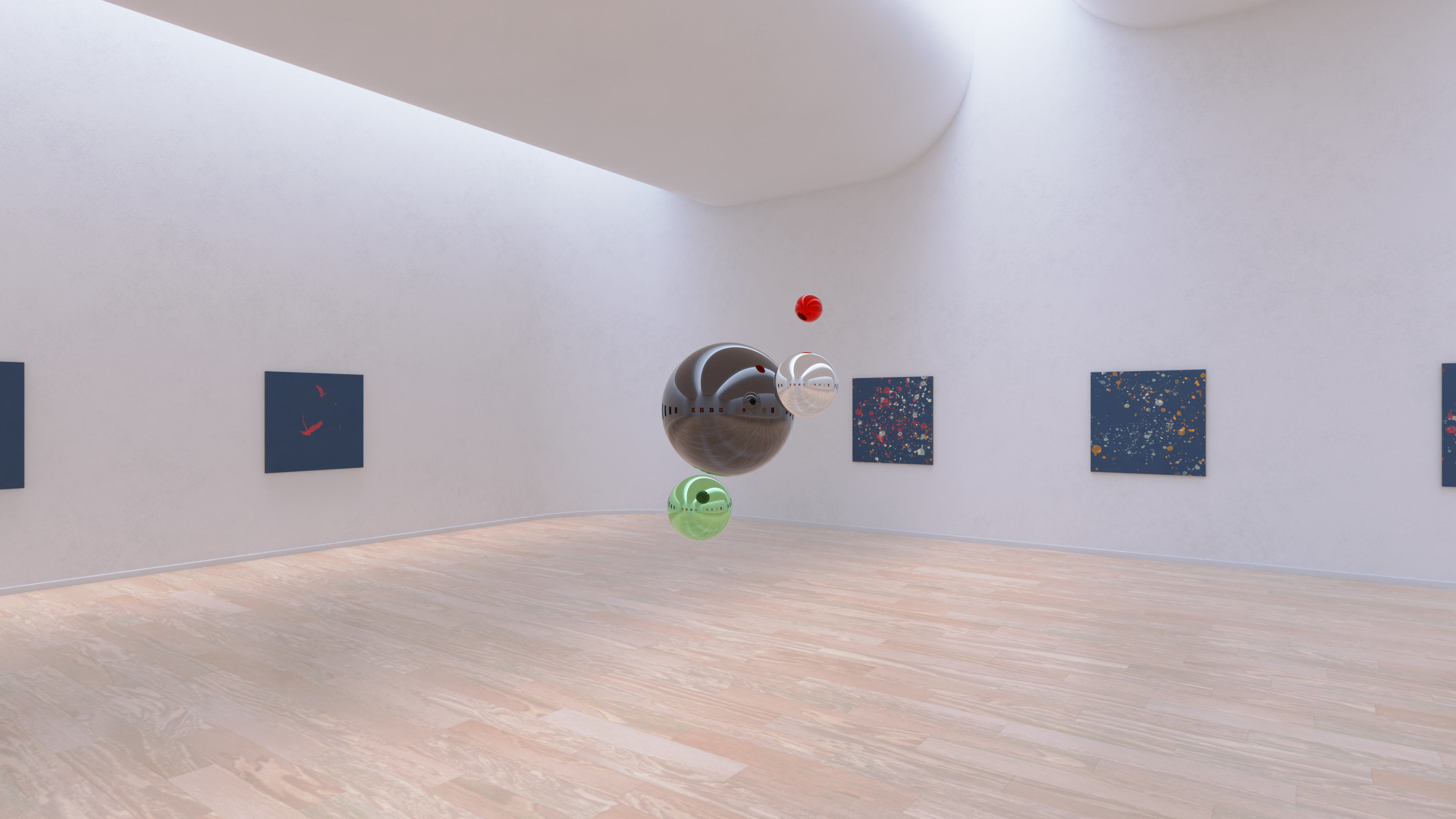 HDRI - Art Museum Gallery Interior 19 - 16384x8192 Texture_3