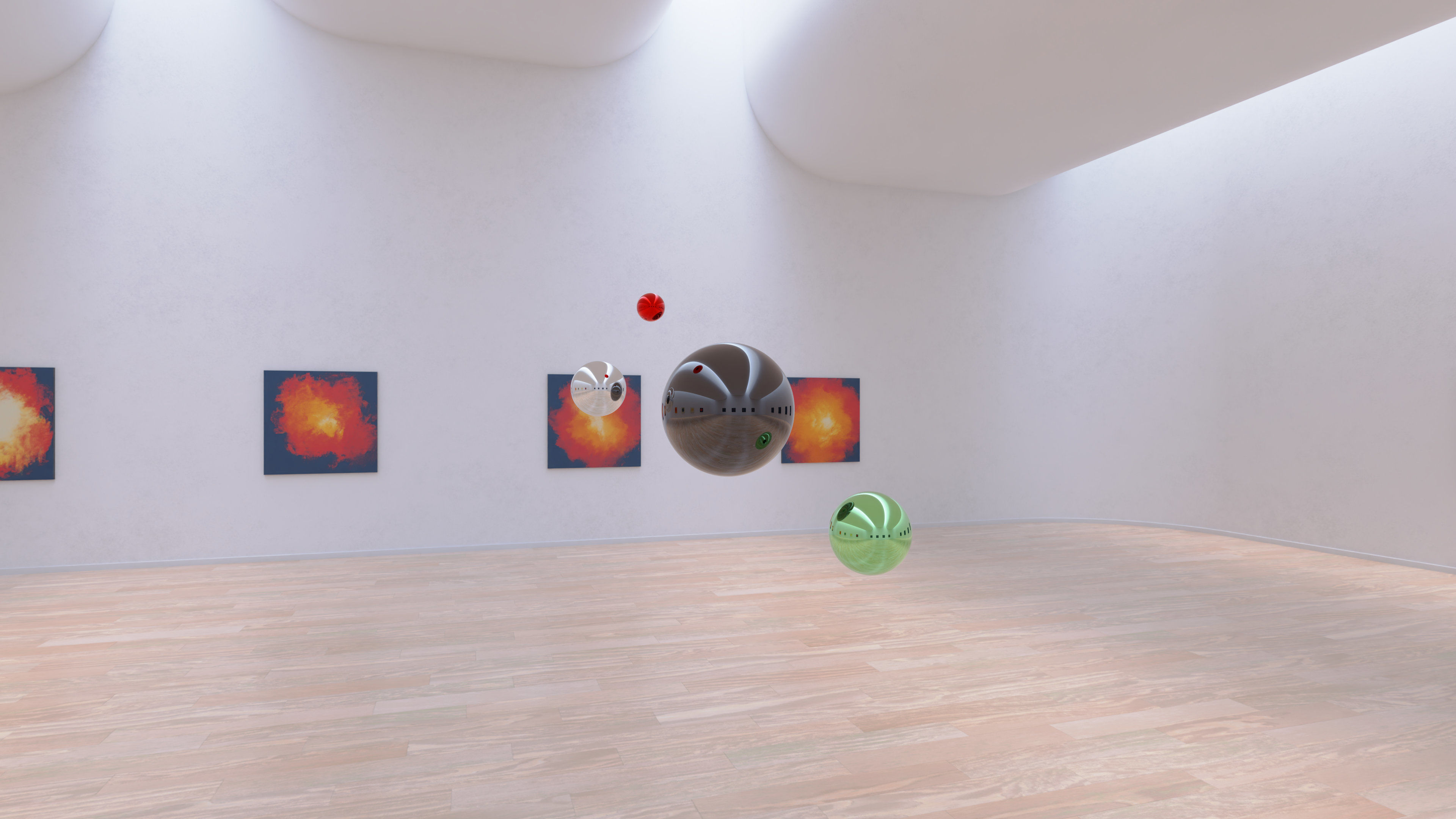 HDRI - Art Museum Gallery Interior 19 - 16384x8192 Texture_10