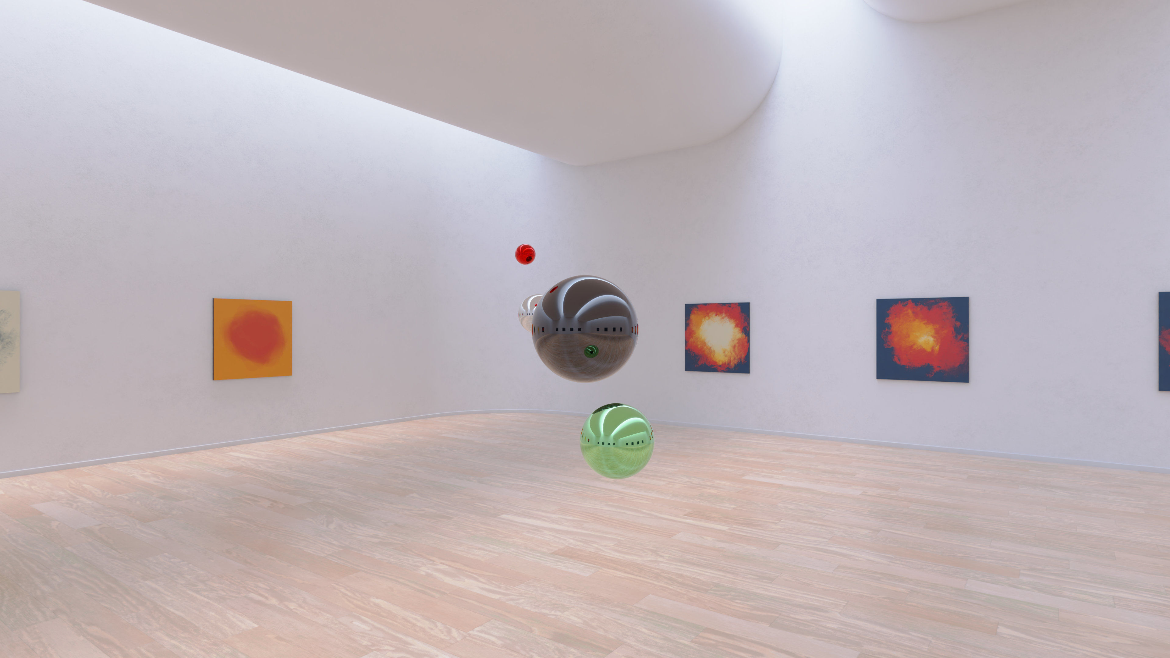 HDRI - Art Museum Gallery Interior 19 - 16384x8192 Texture_13