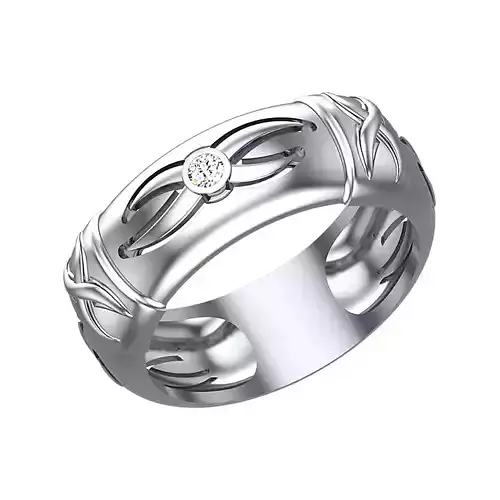Wedding ring with a simple pattern