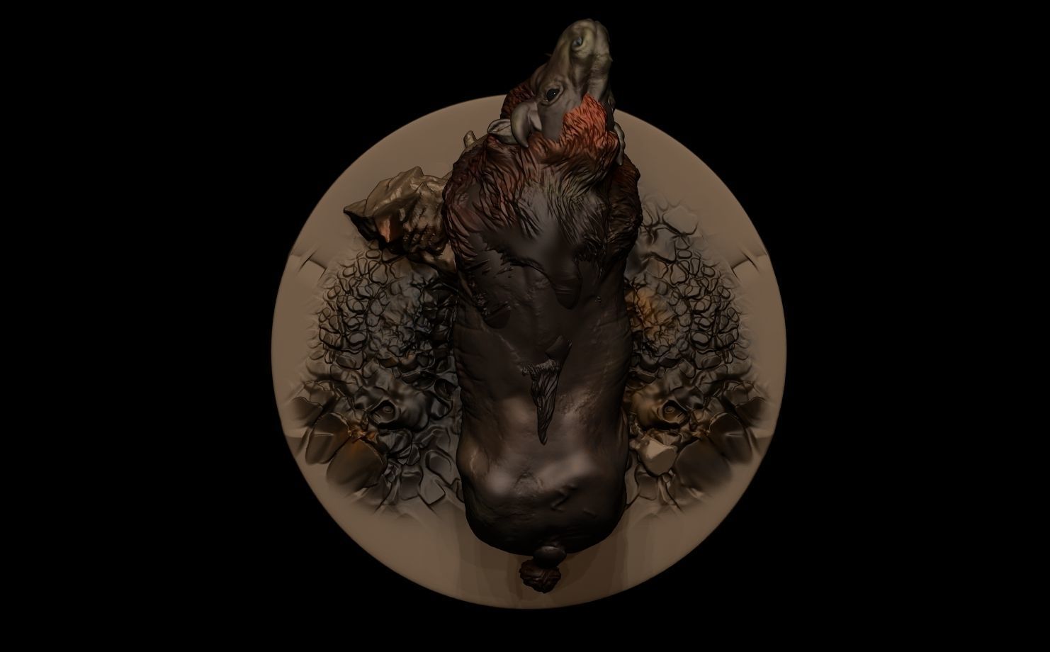 Raging Bison  3D print model_4