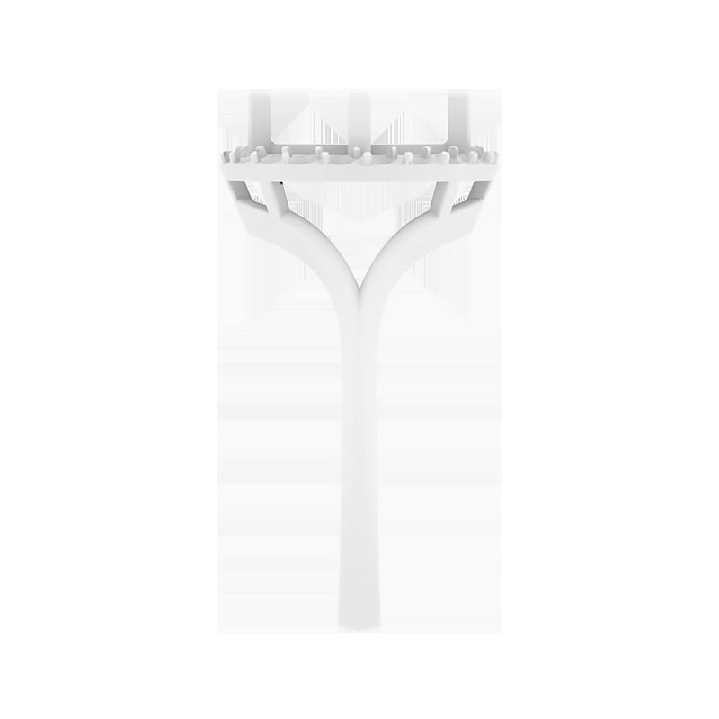 Ring with a round stone in the center 3D print model_4