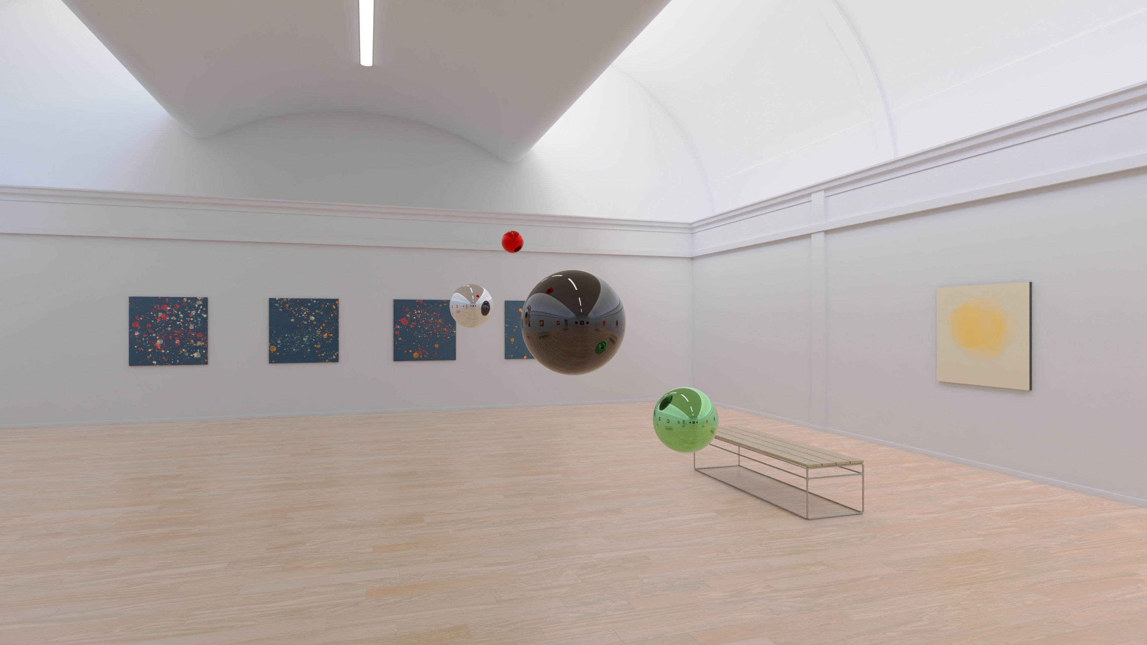 HDRI - Art Museum Gallery Interior 20 - 16384x8192 Texture_10
