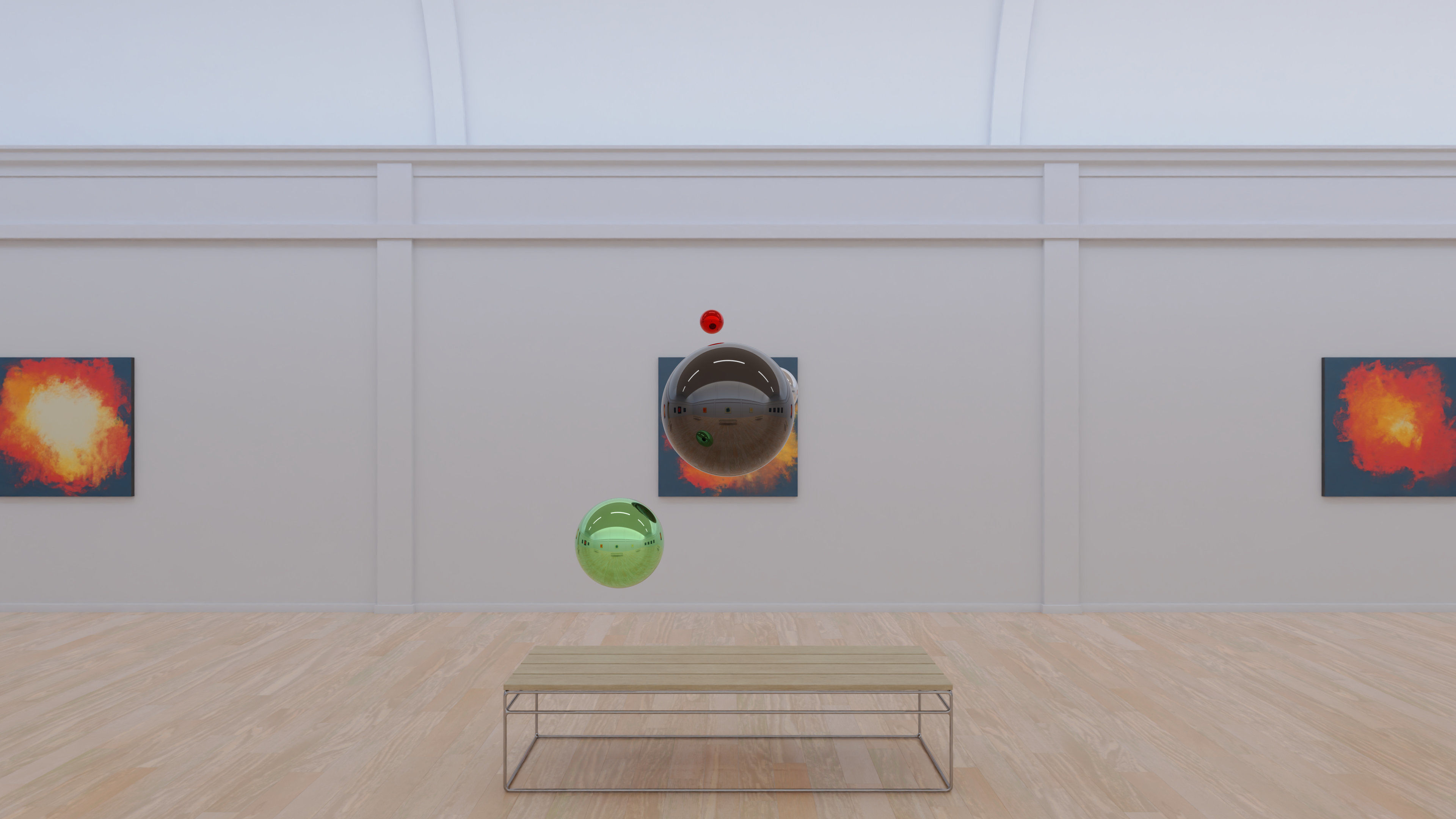 HDRI - Art Museum Gallery Interior 20 - 16384x8192 Texture_16