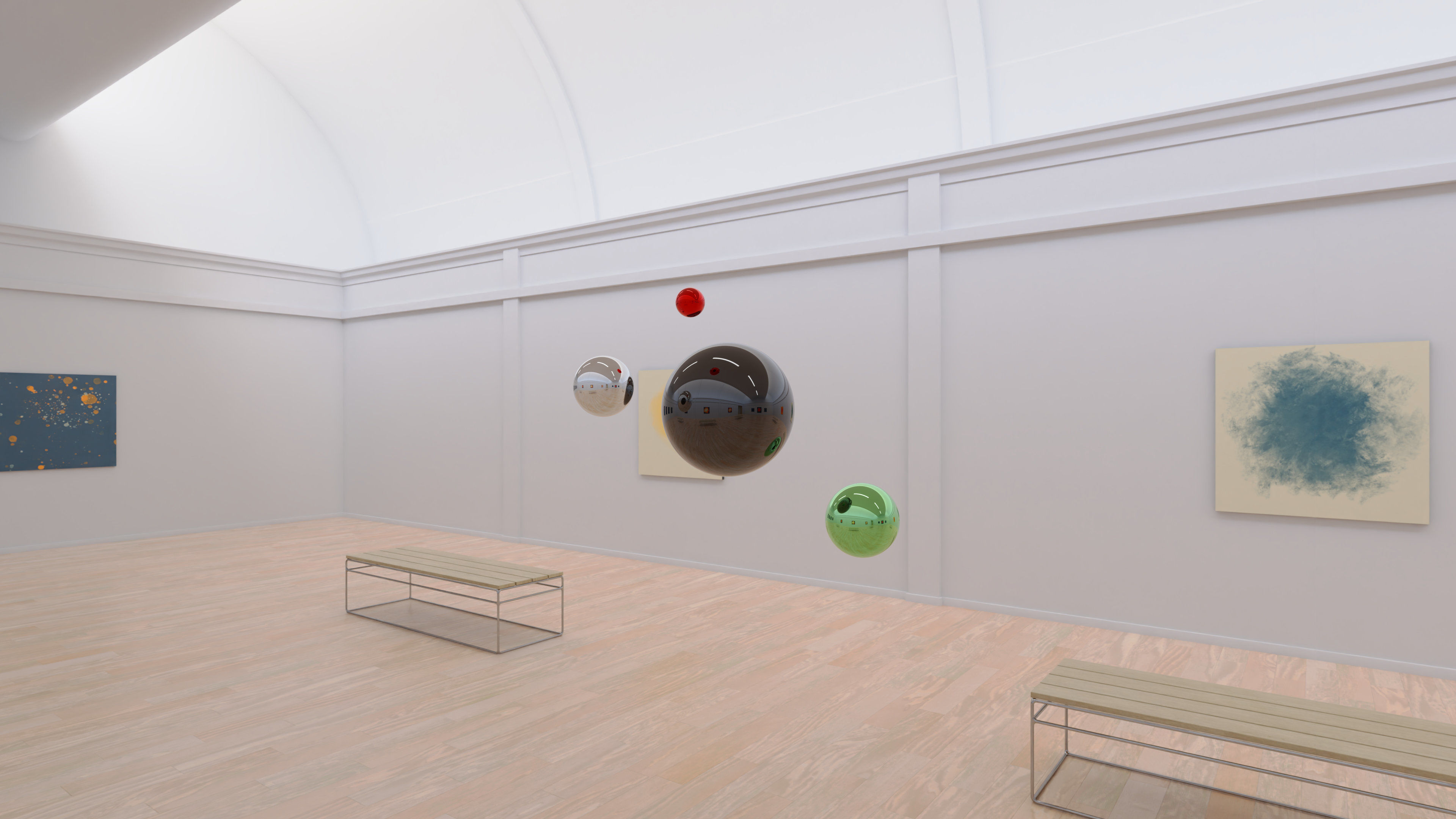 HDRI - Art Museum Gallery Interior 20 - 16384x8192 Texture_8