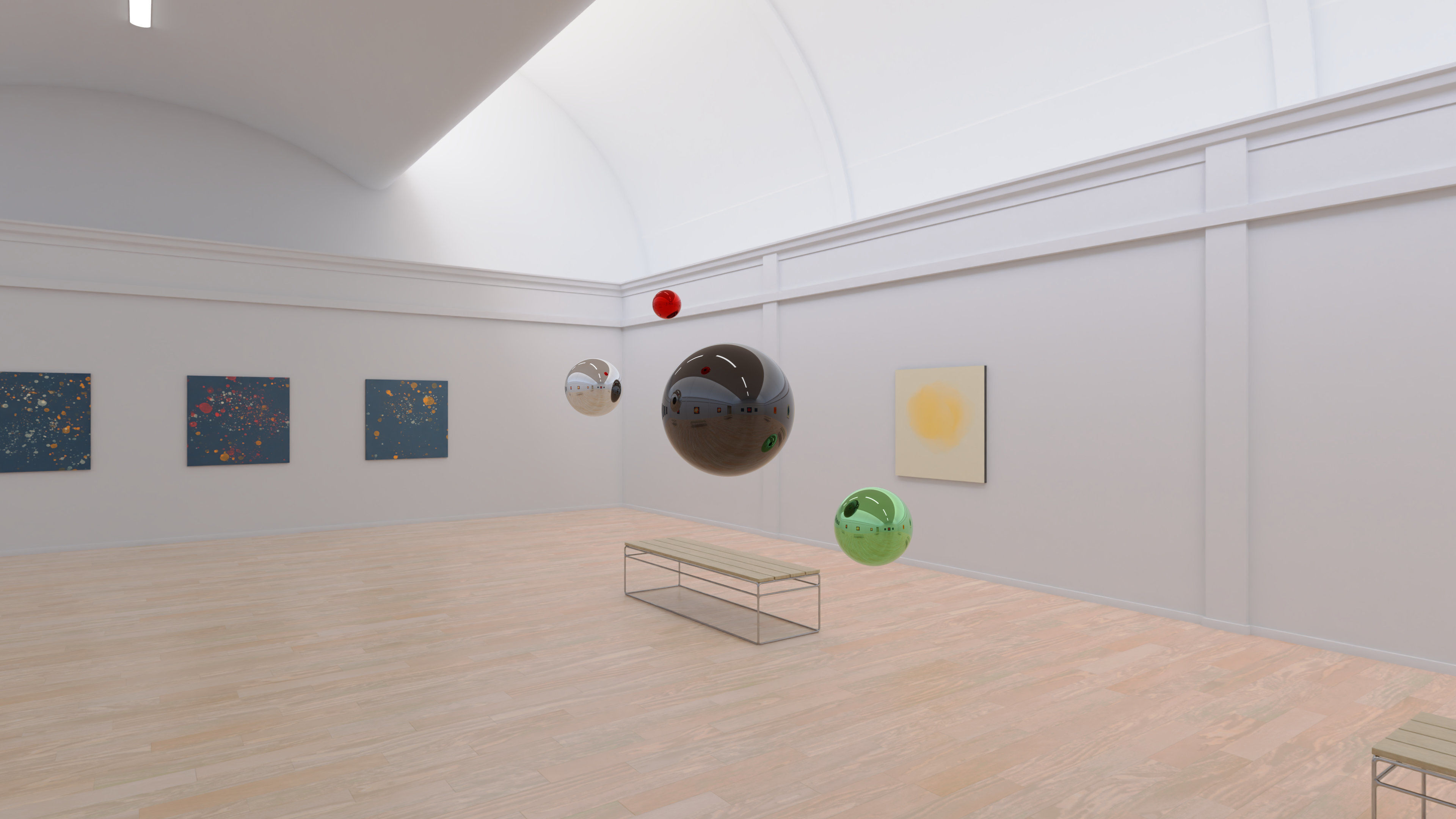 HDRI - Art Museum Gallery Interior 20 - 16384x8192 Texture_9