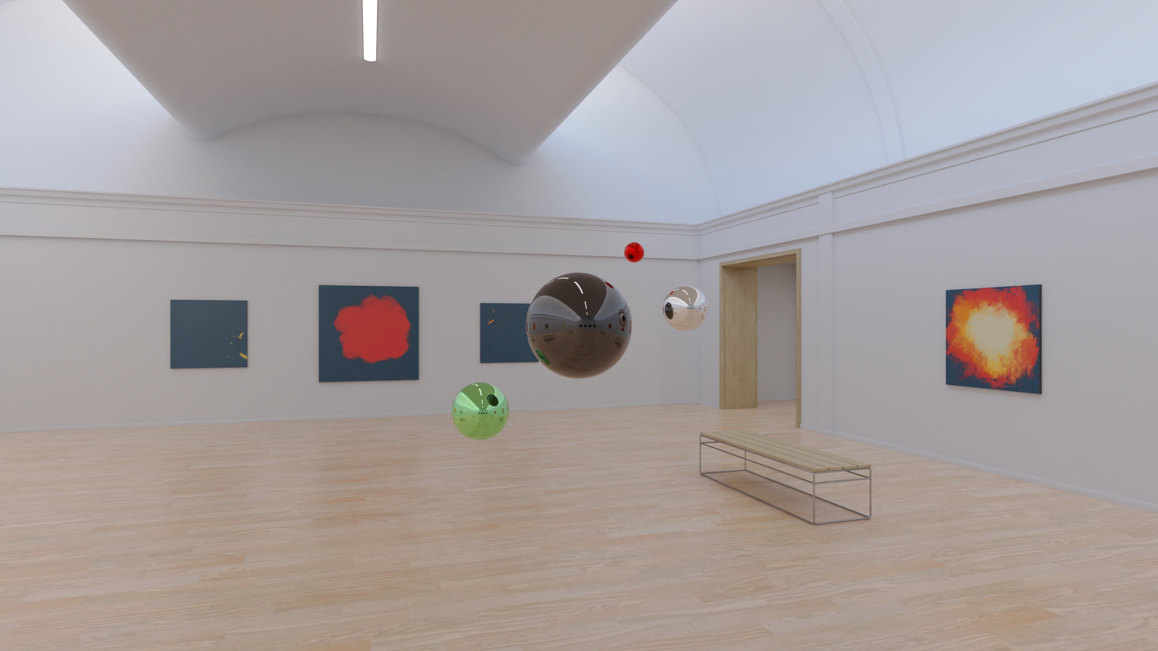 HDRI - Art Museum Gallery Interior 20 - 16384x8192 Texture_20