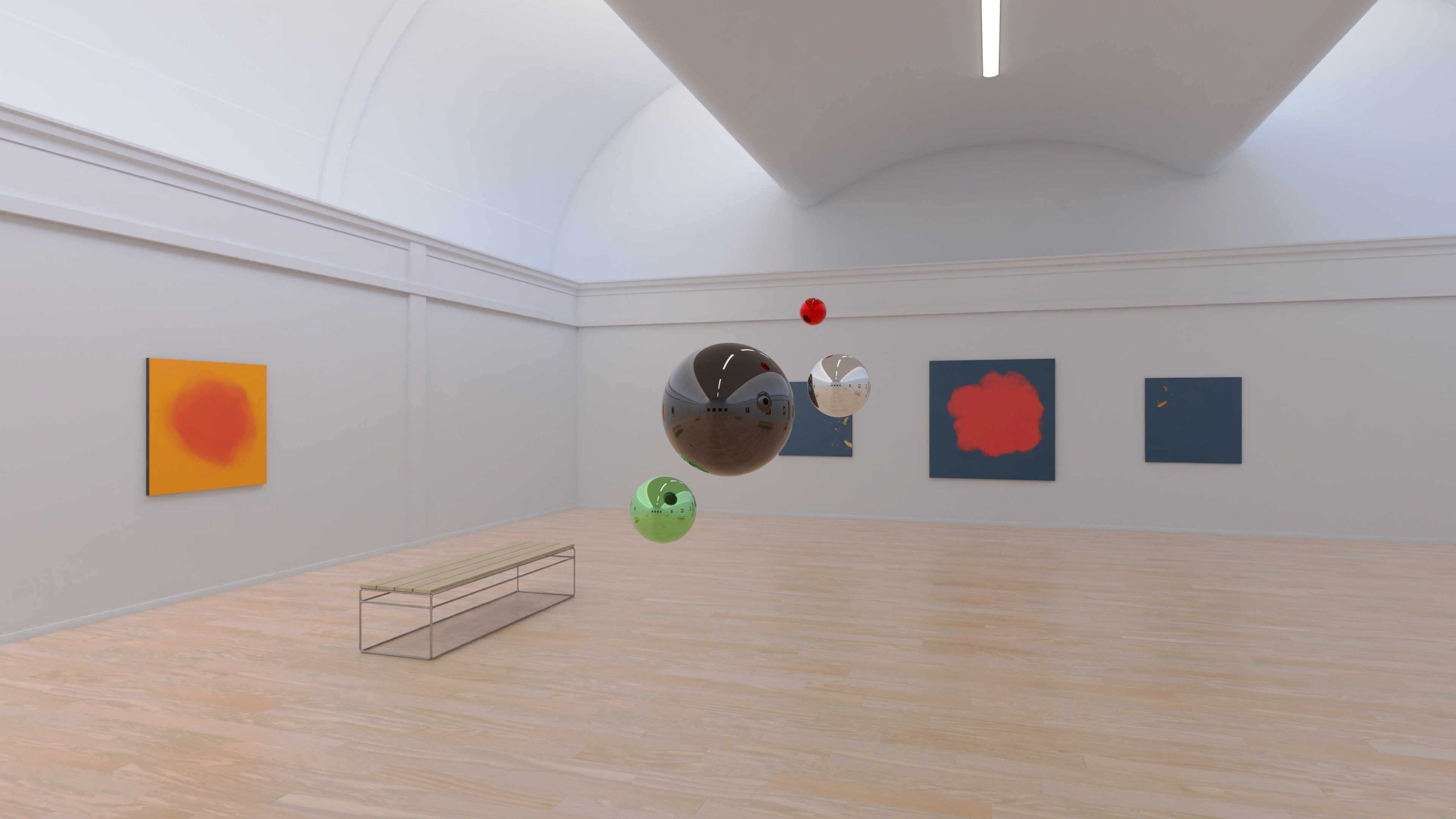 HDRI - Art Museum Gallery Interior 20 - 16384x8192 Texture_2