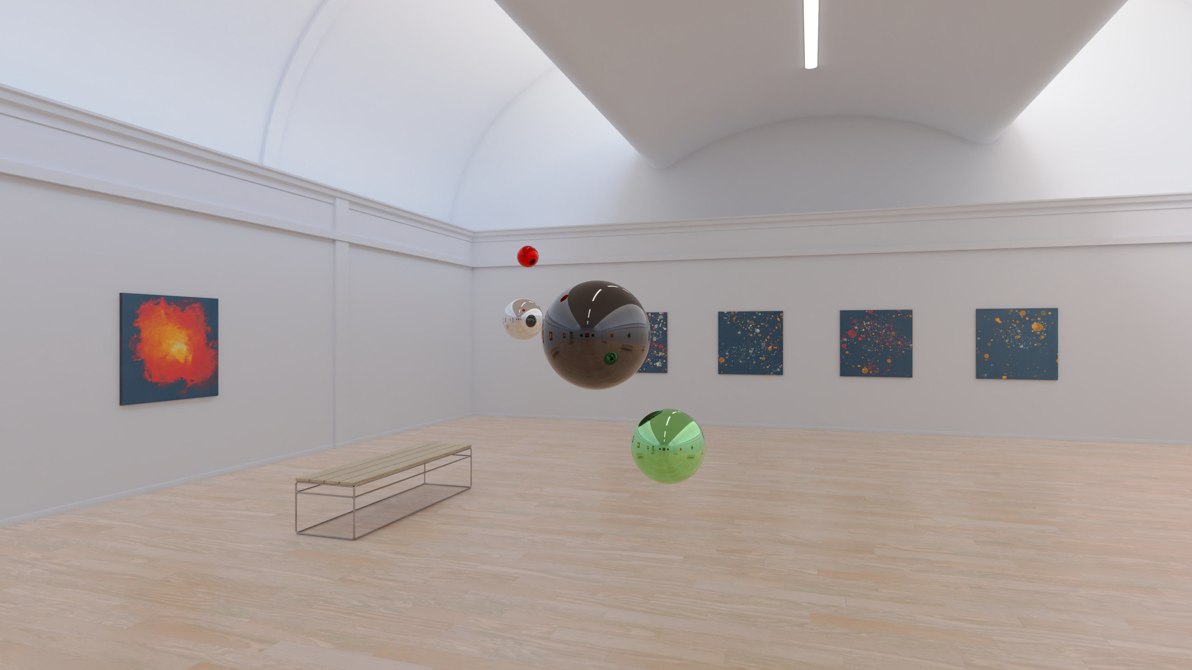 HDRI - Art Museum Gallery Interior 20 - 16384x8192 Texture_12