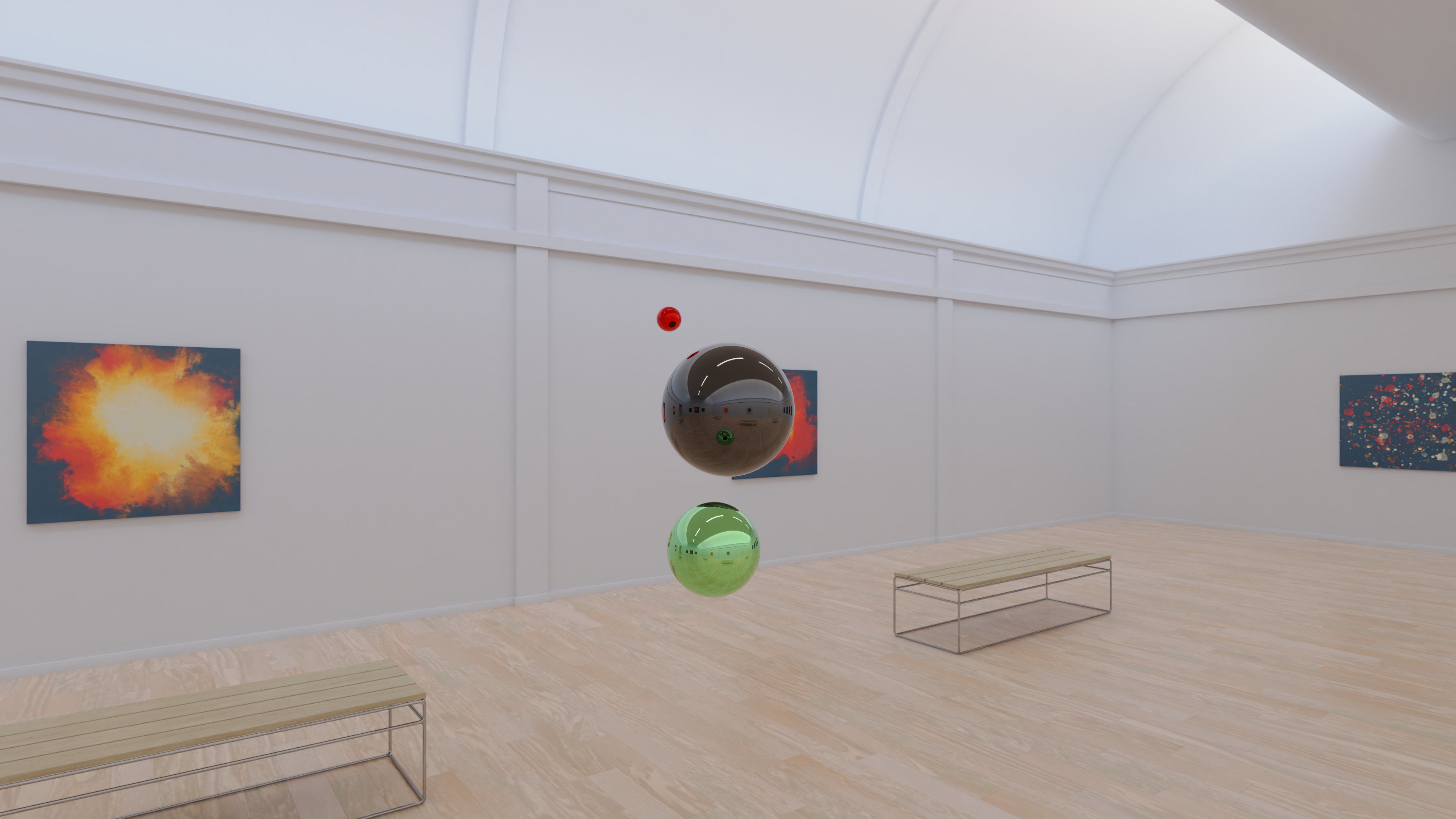 HDRI - Art Museum Gallery Interior 20 - 16384x8192 Texture_14