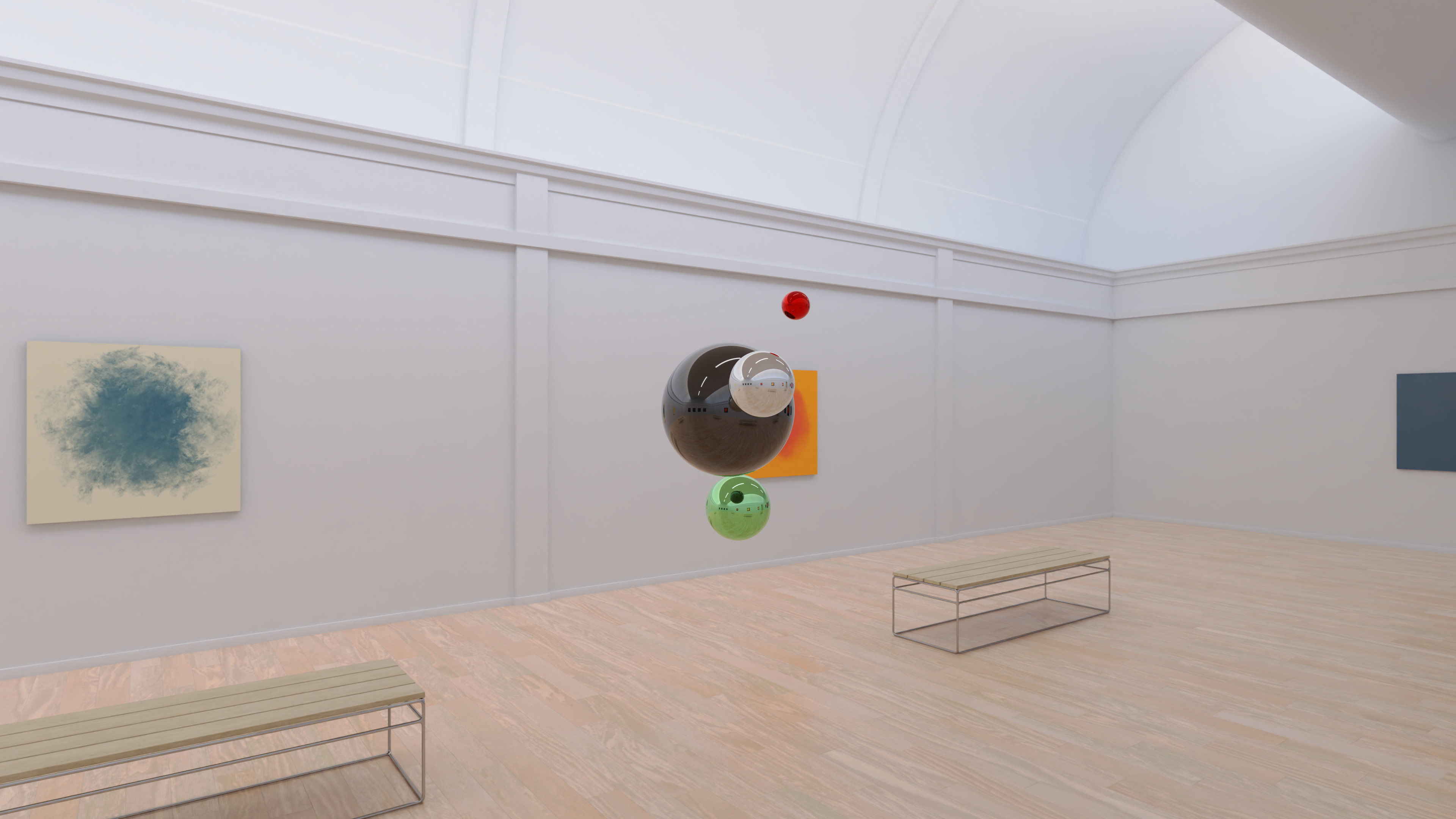 HDRI - Art Museum Gallery Interior 20 - 16384x8192 Texture_4