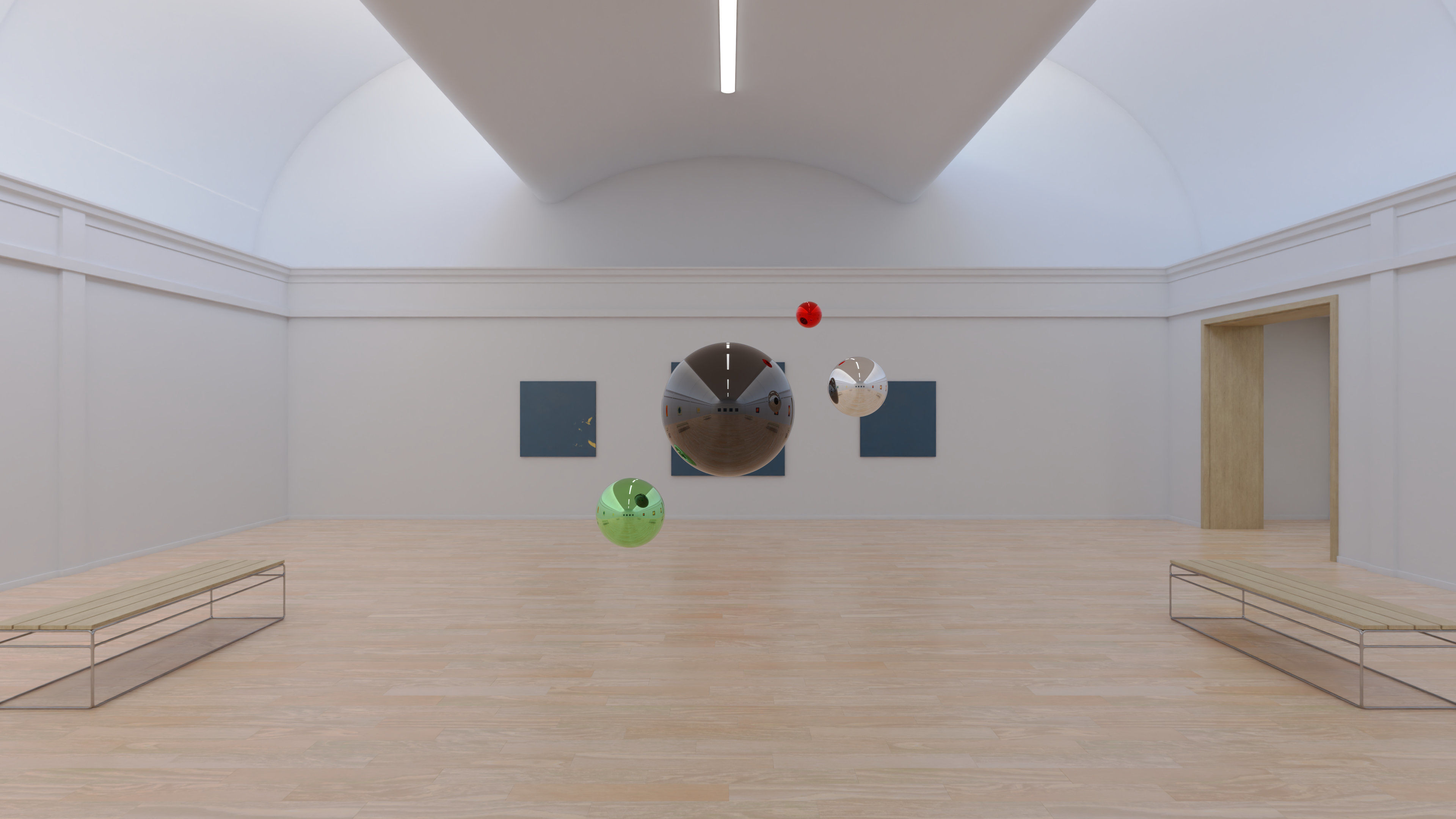 HDRI - Art Museum Gallery Interior 20 - 16384x8192 Texture_1