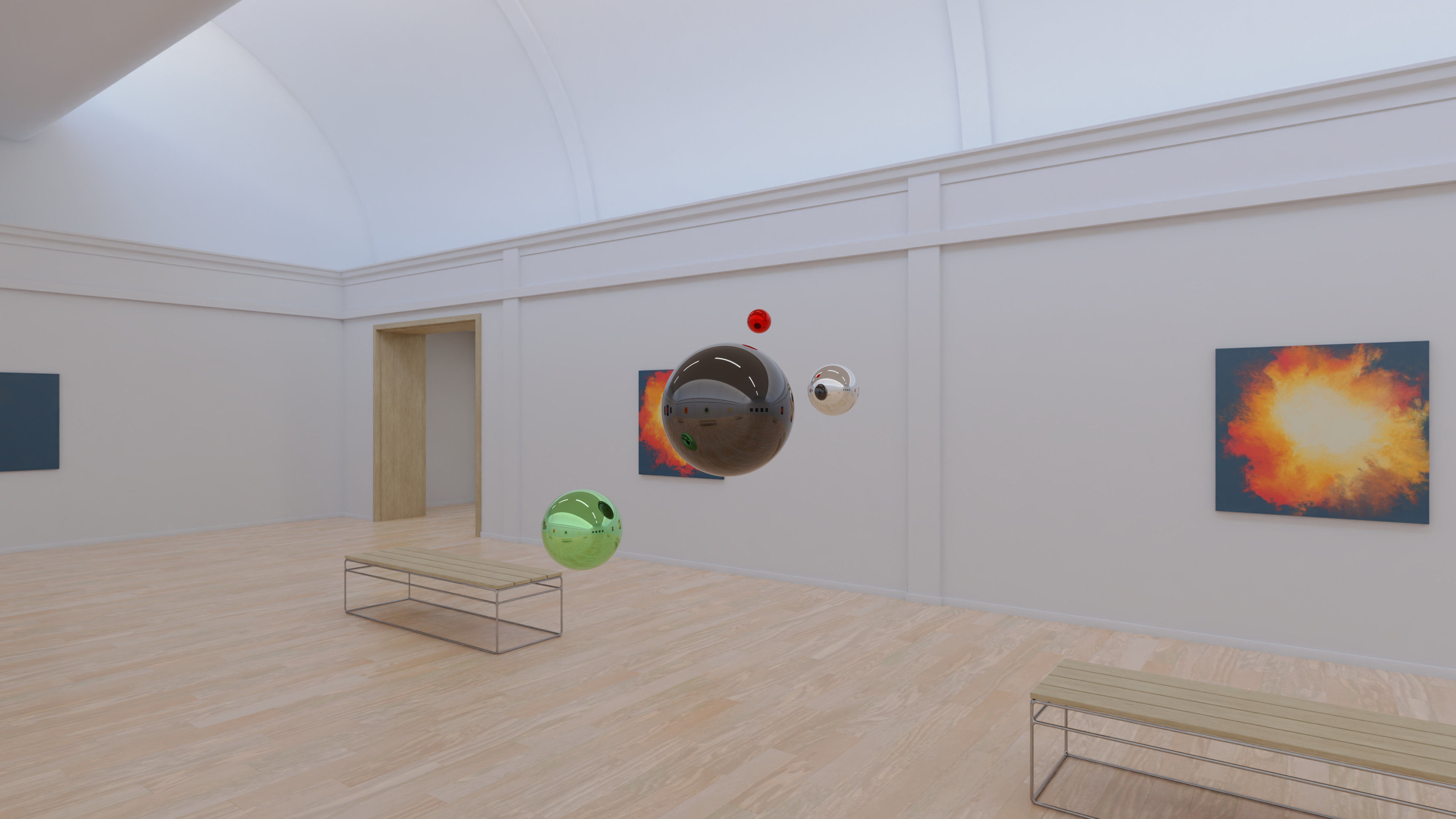 HDRI - Art Museum Gallery Interior 20 - 16384x8192 Texture_18