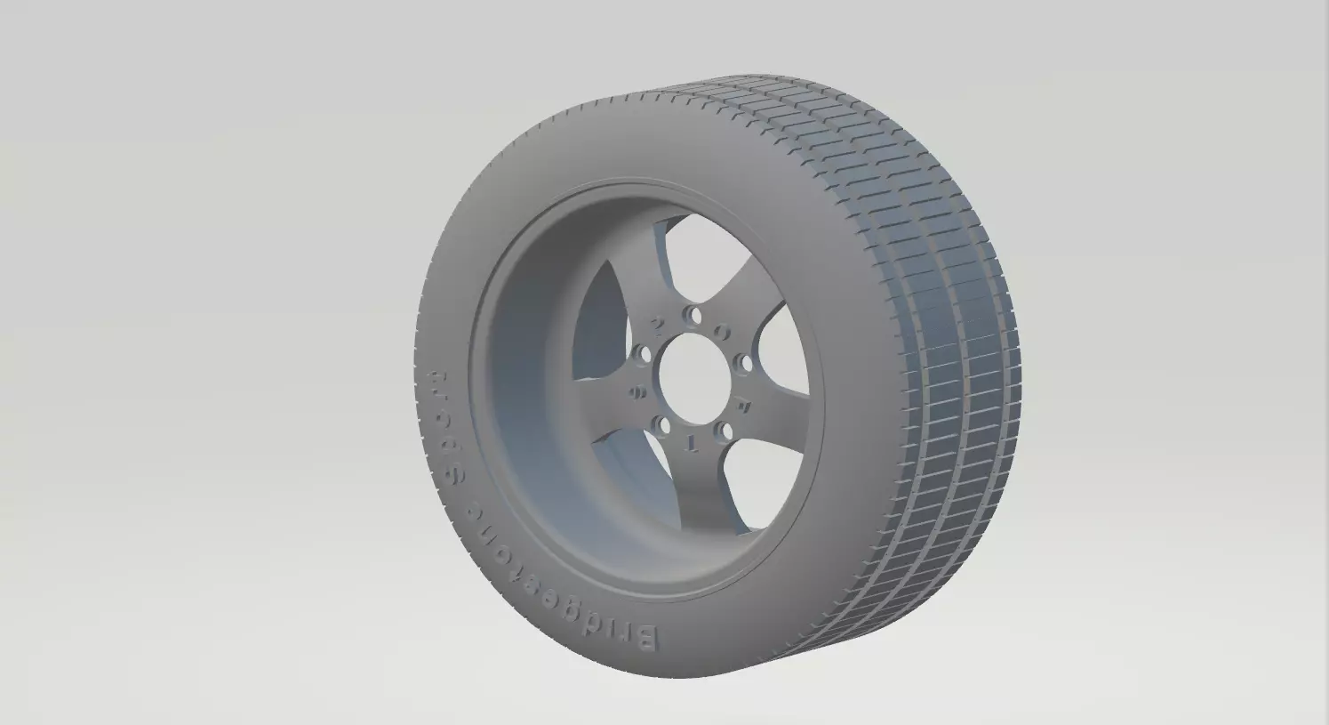 Car disc and tire 3D print model