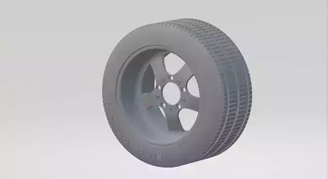 Car disc and tire 3D print model