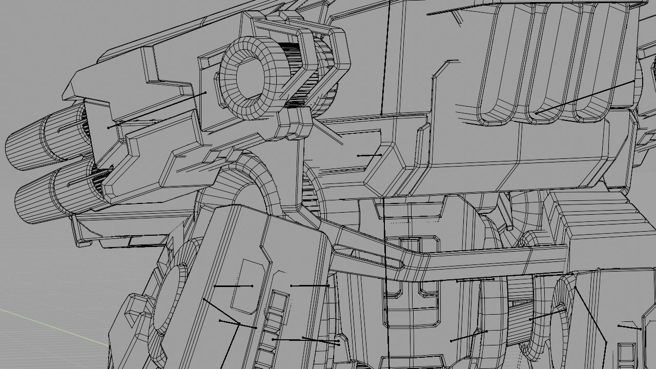 military robot  rigged character 3D model_16