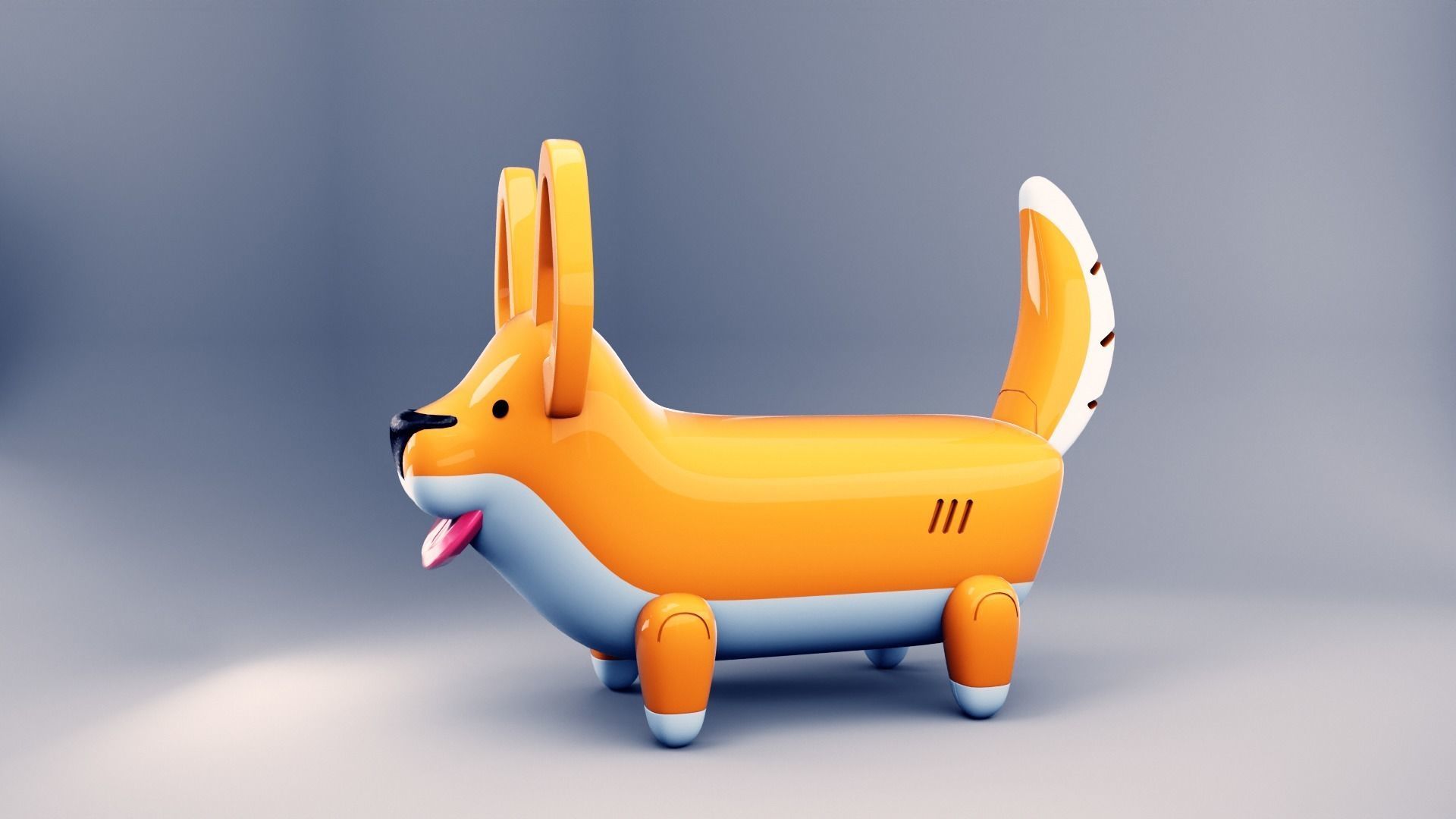 ROBO DOG Low-poly 3D model_4