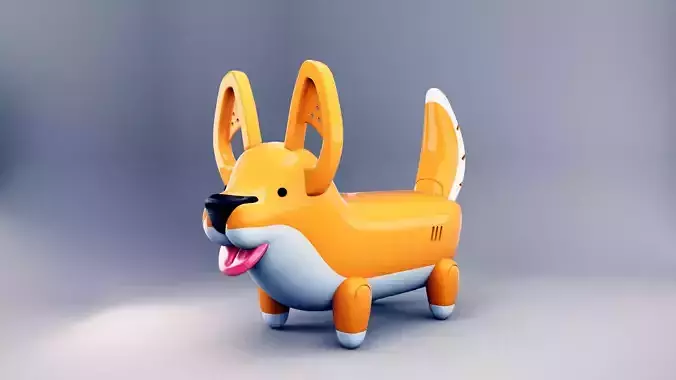 ROBO DOG Low-poly 3D model
