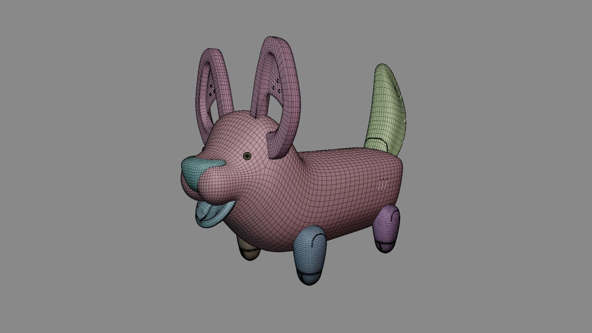 ROBO DOG Low-poly 3D model_5