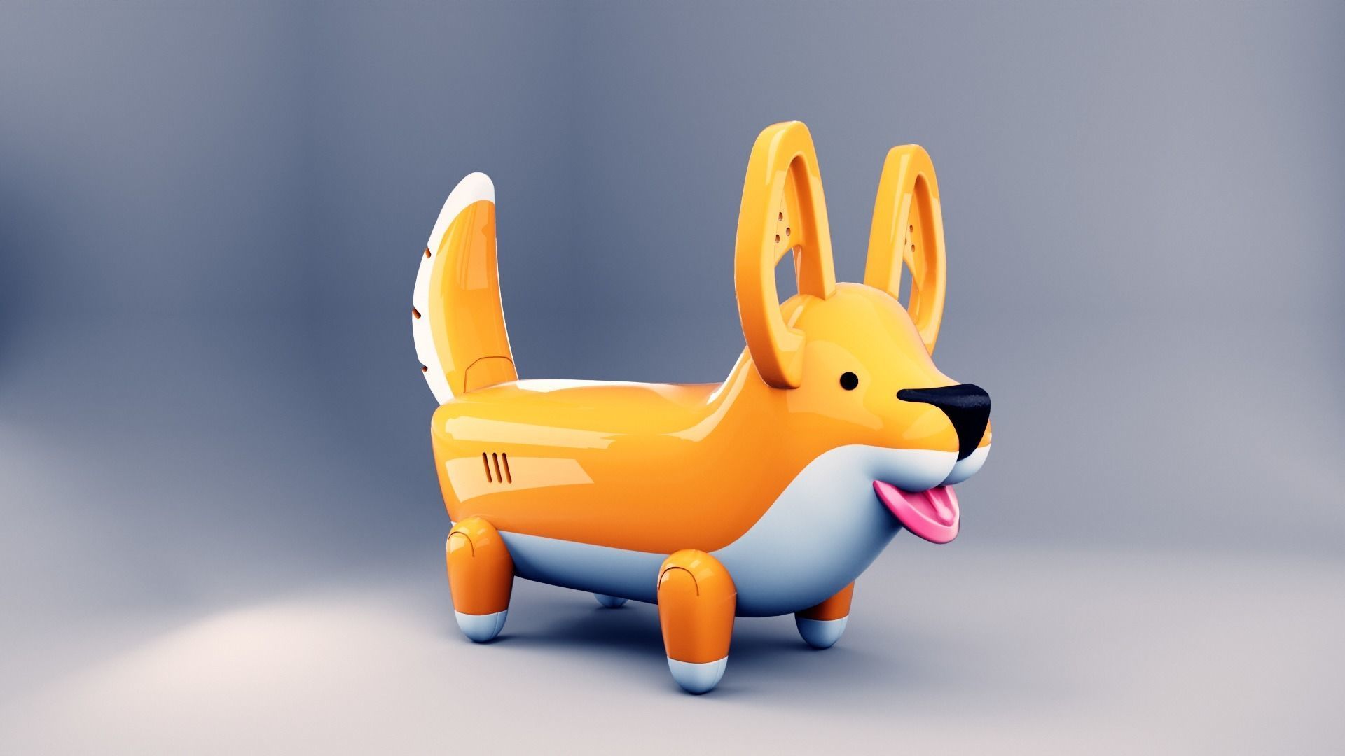 ROBO DOG Low-poly 3D model_3