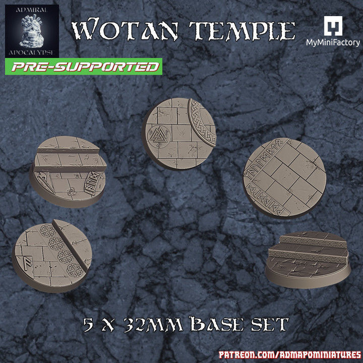 The Wotan Temple Set  25 Pre-supported models 3D print model_2