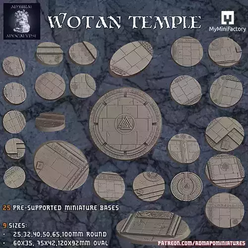 The Wotan Temple Set  25 Pre-supported models 3D print model