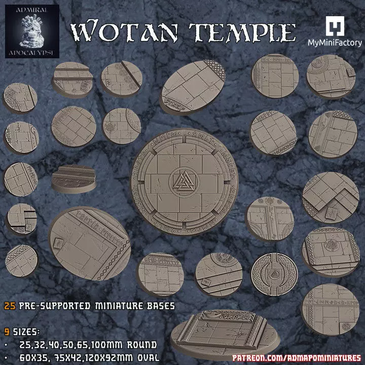 The Wotan Temple Set  25 Pre-supported models 3D print model_0