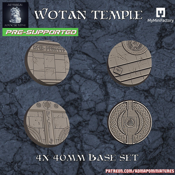 The Wotan Temple Set  25 Pre-supported models 3D print model_3