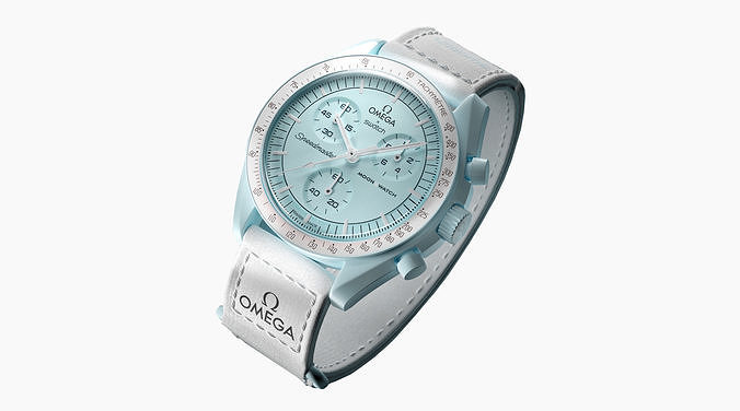 Swatch X Omega MoonSwatch Uranus Low-poly 3D model