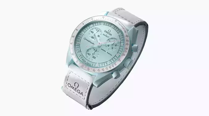Swatch X Omega MoonSwatch Uranus Low-poly 3D model