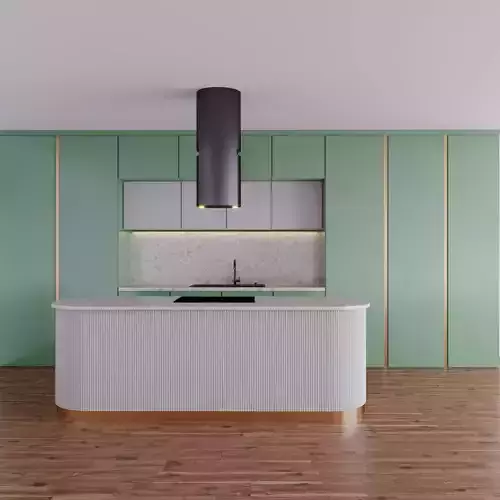 kitchen modern with cabinets