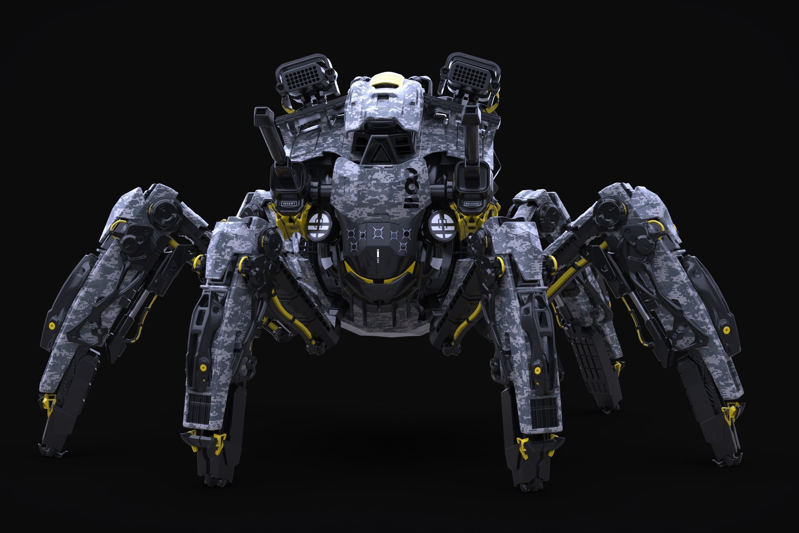 Scifi Spider Tank 3D model_2